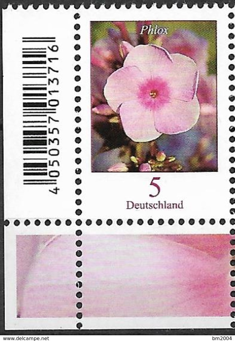 2017 Allem. Fed. Deutschland   Mi. 3296 **MNH EUL Blumen Flammenblumen (Phlox Sp. - Unused Stamps