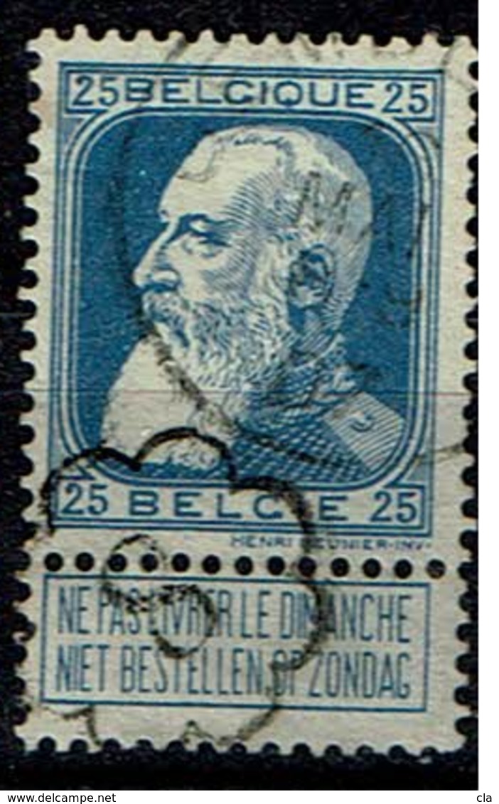 76  Obl  Ciney + 2  Et Cachet Facteur 8 - 1905 Grosse Barbe