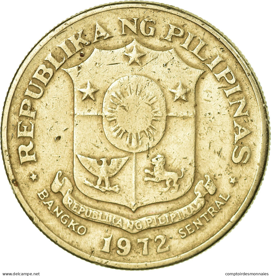 Monnaie, Philippines, Piso, 1972, TTB, Copper-Nickel-Zinc, KM:203 - Philippines