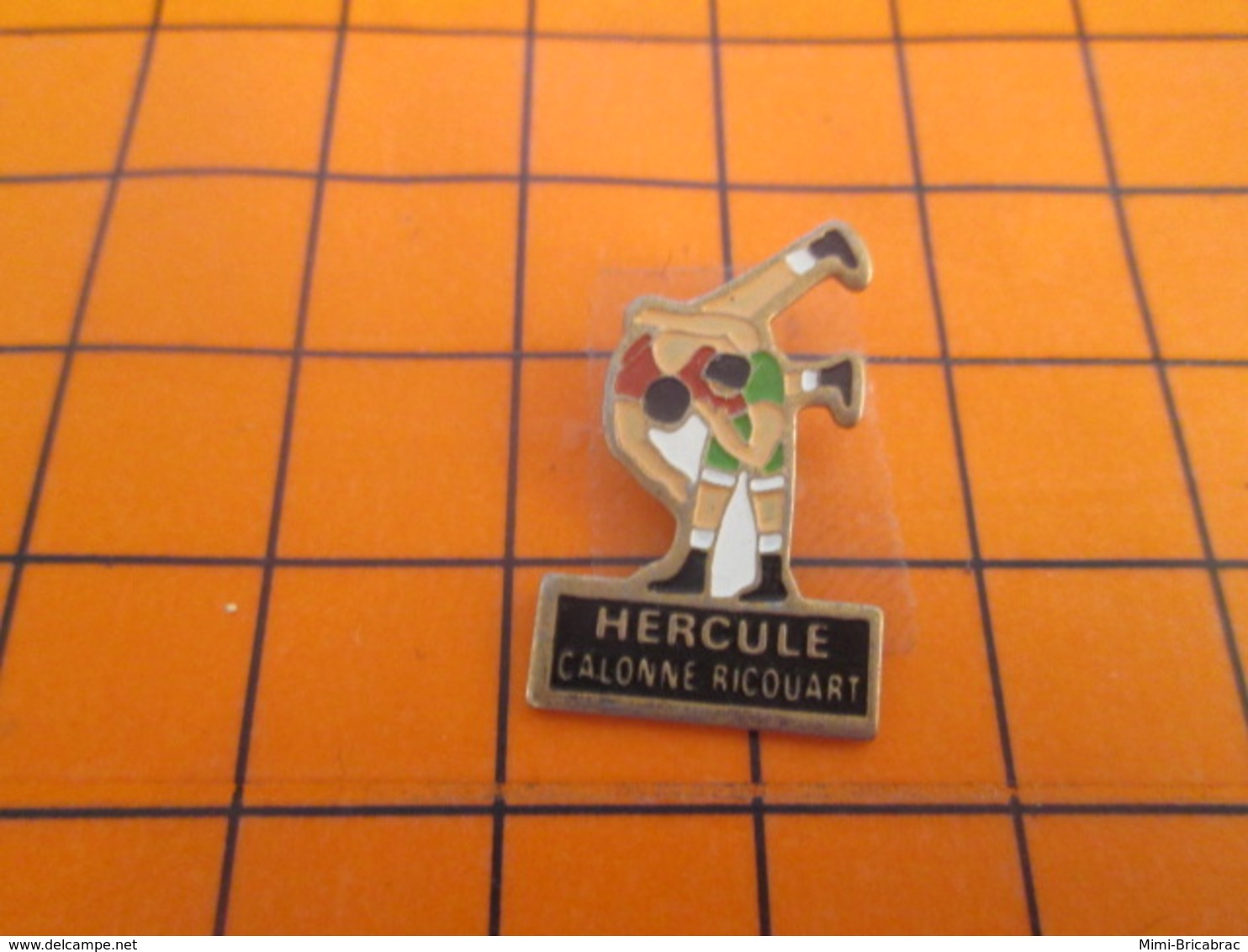 210c PINS PIN'S / Beau Et Rare : Thème SPORTS / LUTTE CLUB CALONNE RICOUART - Lutte