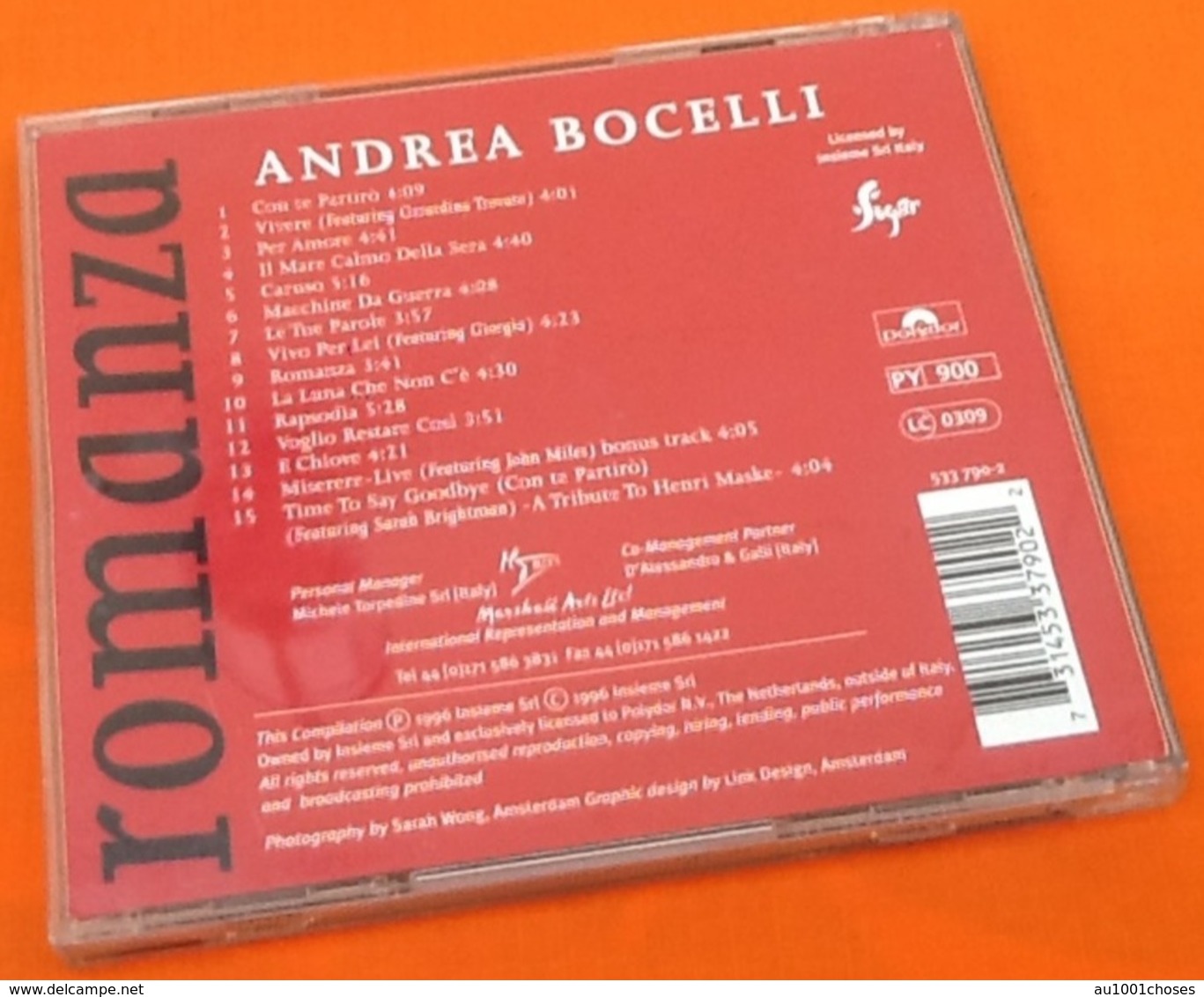 CD  Andréa Bocelli   Romanza (1996) Polydor - Autres & Non Classés