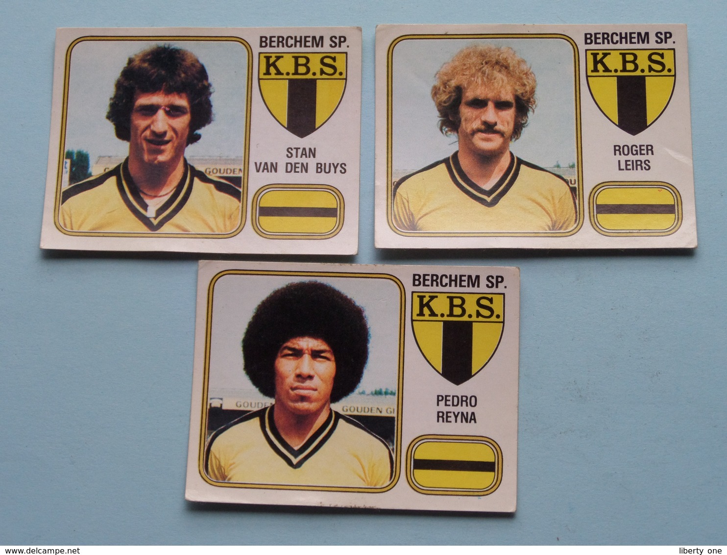 BERCHEM SP. K.B.S. ( Pedro REYNA / Roger LEIRS / Stan Van Den BUYS ) > FOOTBALL 81 ( Nrs. 73-64-68 ) - Figurine PANINI ! - Trading Cards