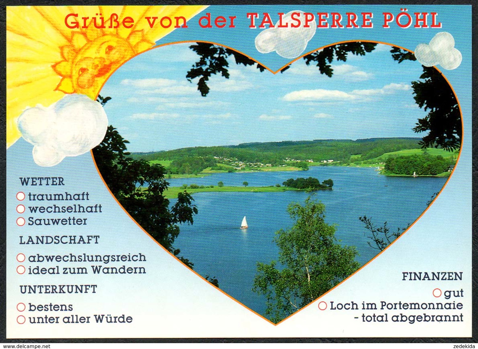 D0371 - TOP Talsperre Pöhl - Verlag Bild Und Heimat Reichenbach Qualitätskarte - Poehl