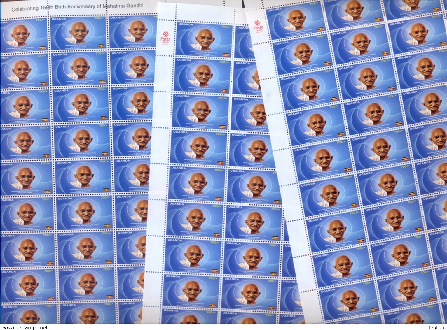 UGANDA 2019 New Stamp Issue GANDHI Birth Anniversary = 3x Full Sheet OUGANDA - Ouganda (1962-...)