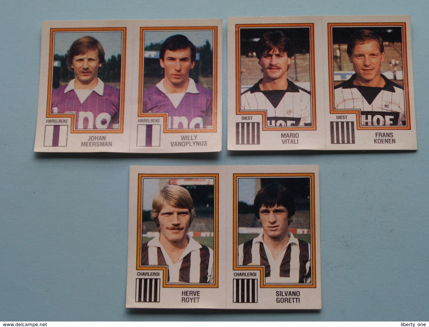 CHARLEROI ( ROYET/GORETTI - VITALI/KOENEN - MEERSMAN/VANOPLYNUS ) > FOOTBALL 84 ( 373-379-385 ) - Figurine PANINI ! - Trading Cards