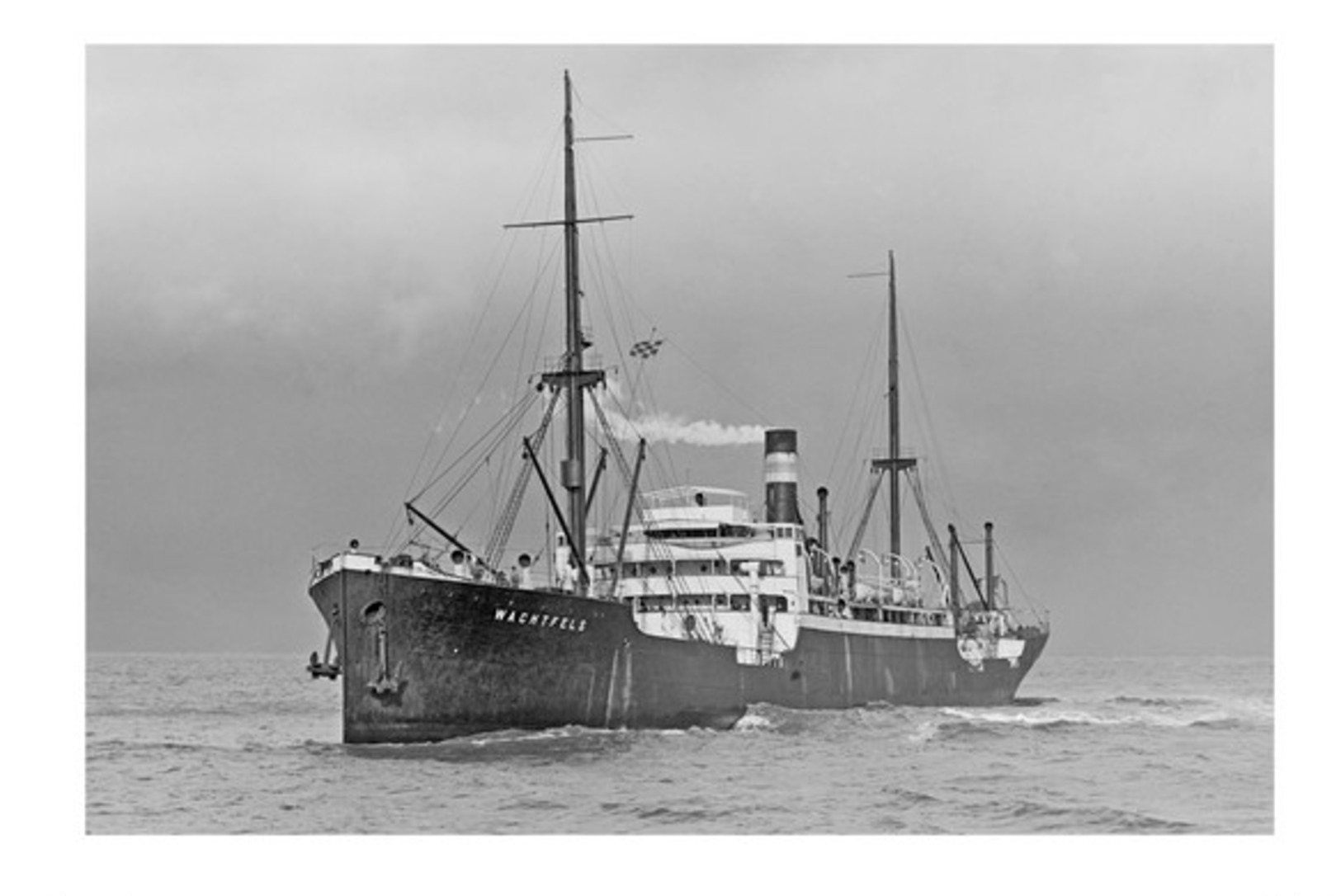 WACHTFELS Hansa Line Ship C1913 At Port Melbourne Australia  6x4... Modern Digital Photo Postcard - Piroscafi