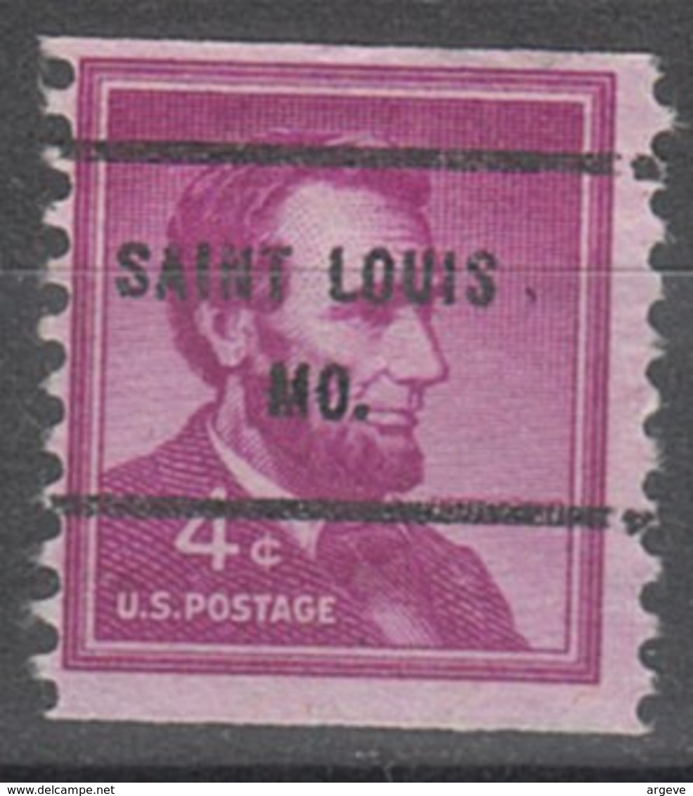 USA Precancel Vorausentwertung Preo, Bureau Missouri, Saint Louis 1058-61 - Precancels