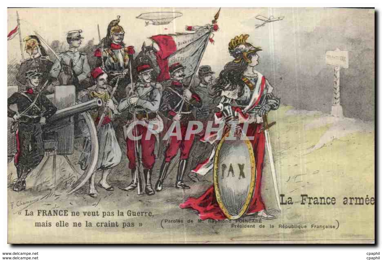 CPA Militaria La France Armee Pax - Patriotic