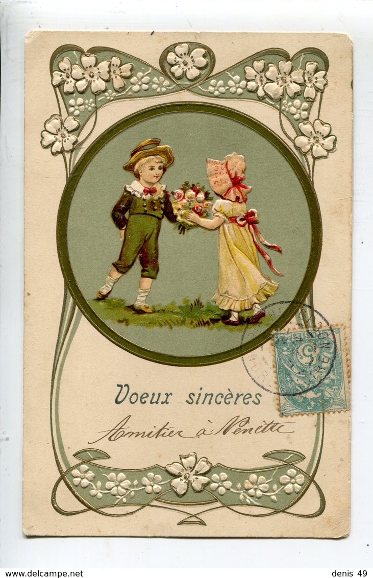 Illustrateur  Enfants Embossed Postcard - 1900-1949