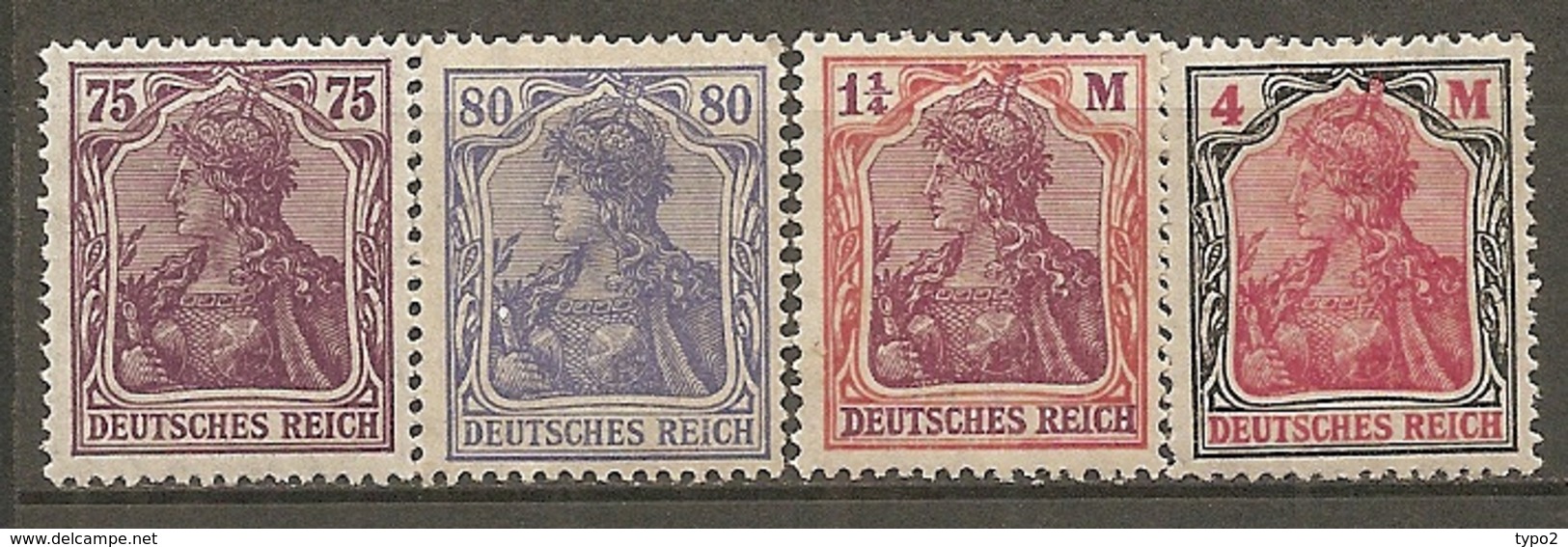 DR - Yv. N° 126,127,129, 131 MI. 148,149,151,153  Wz1  * 75,80p,1 1/4,4m  Cote  1   Euro  BE 2 Scans - Unused Stamps