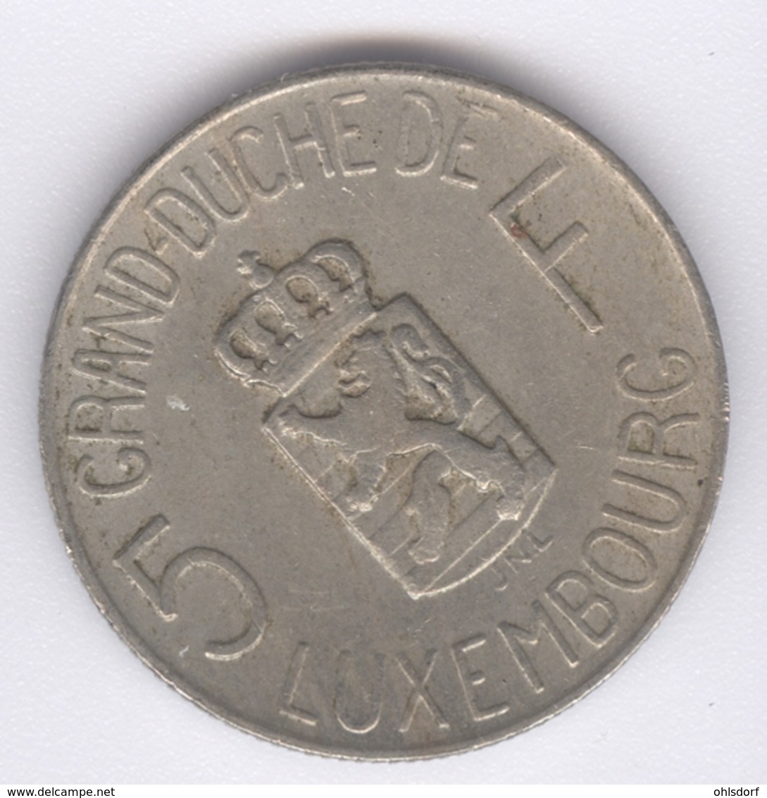 LUXEMBOURG 1962: 5 Francs, KM 51 - Luxembourg