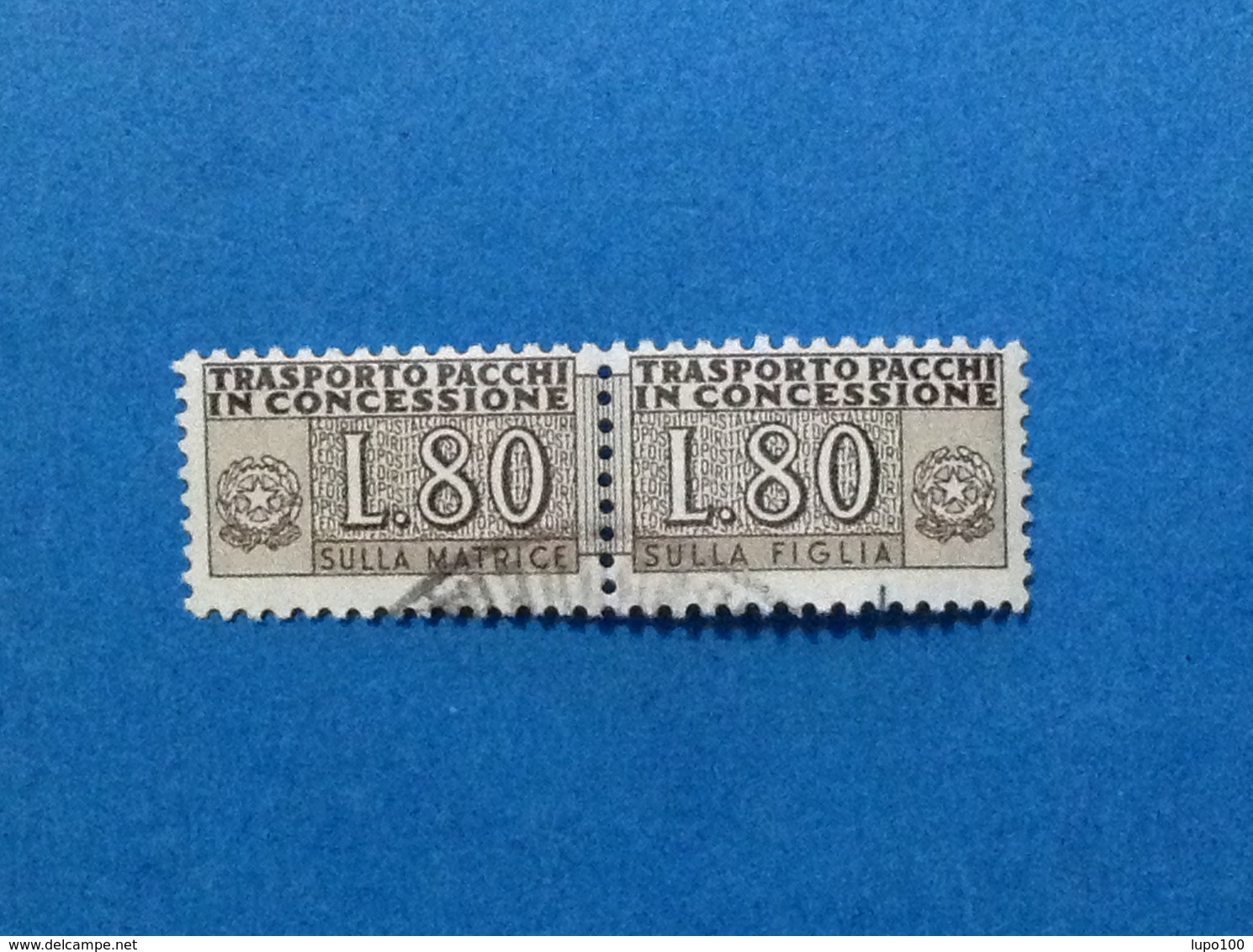 1960 ITALIA SERVIZI PACCHI IN CONCESSIONE 80 LIRE FRANCOBOLLO USATO ITALY STAMP USED - Pacchi Postali