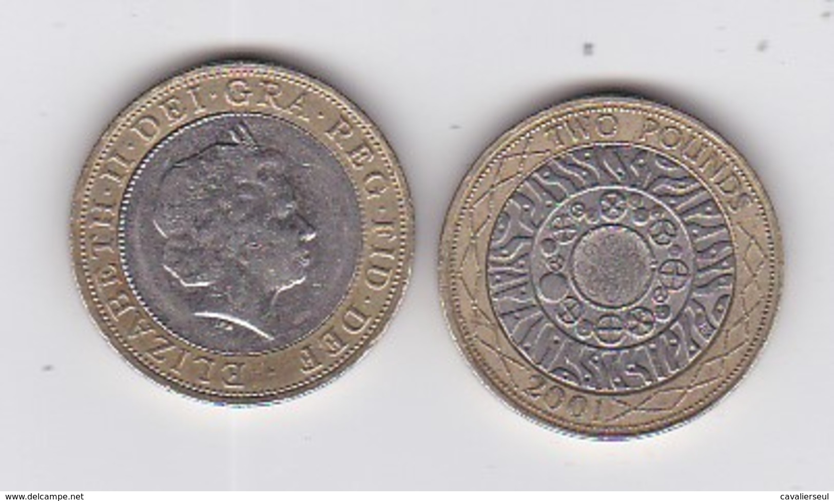 2 PIECES De 2 POUNDS - 2001 & 2010 - 1 Pound