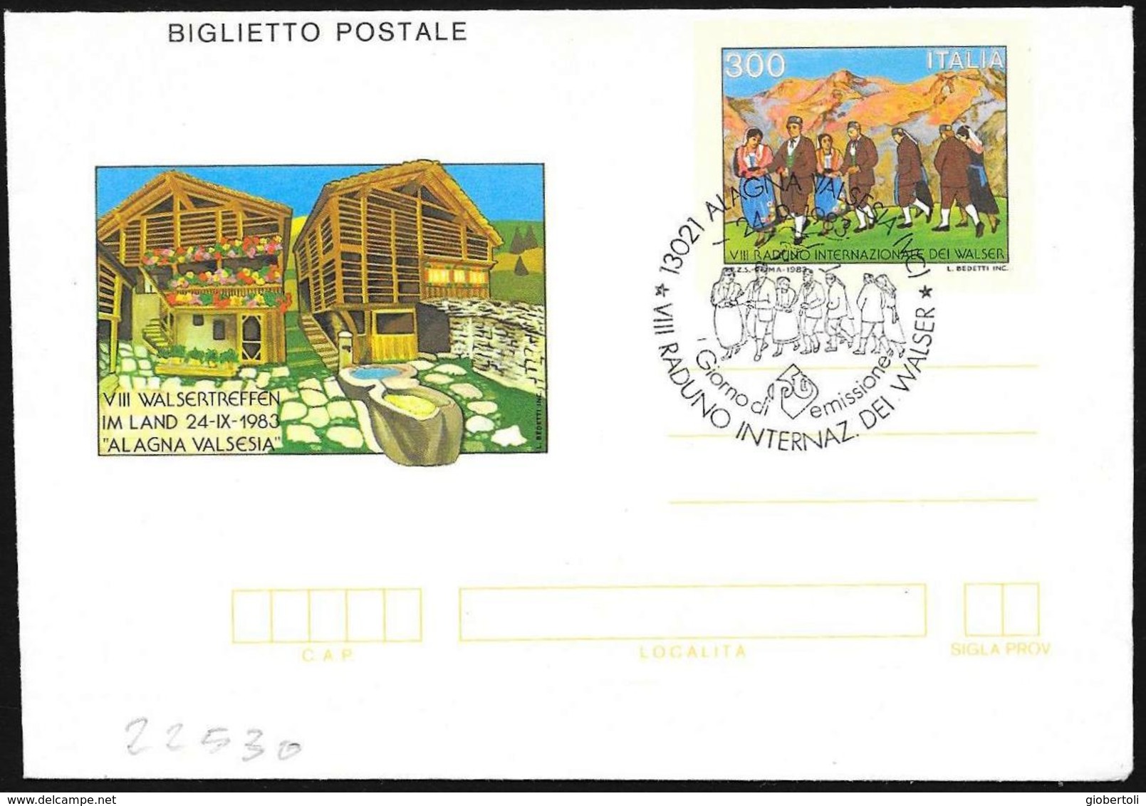 Italia/Italy/Italie: FDC, Intero, Stationery, Entier, VIII Raduno Internazionale Dei Walser, VIII International Gatherin - Altri & Non Classificati