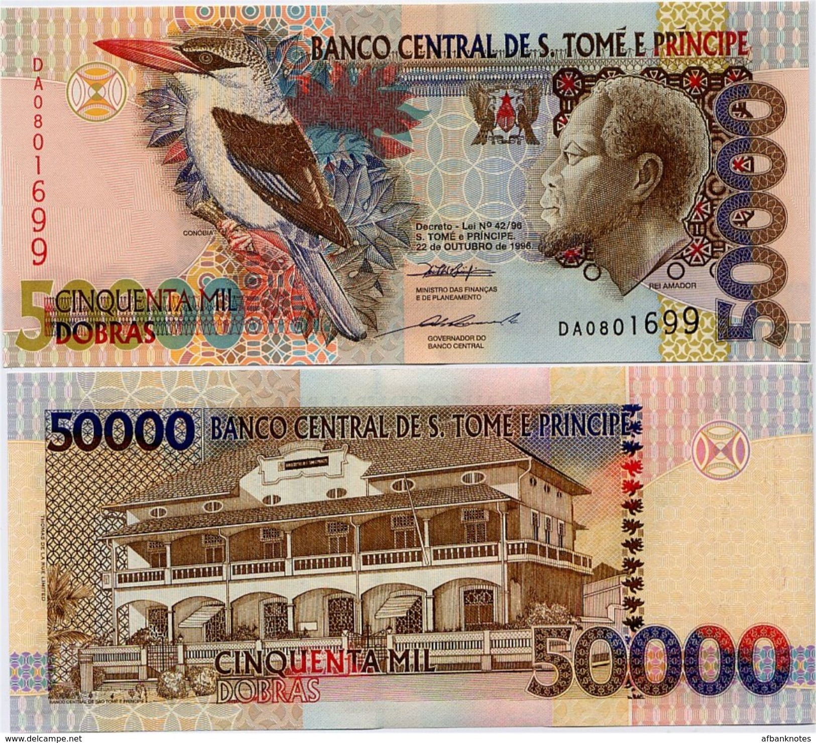 SAINT THOMAS & PRINCE       50,000 Dobras       P-68a       22.10.1996      UNC [ 50000 ] - Sao Tomé Et Principe