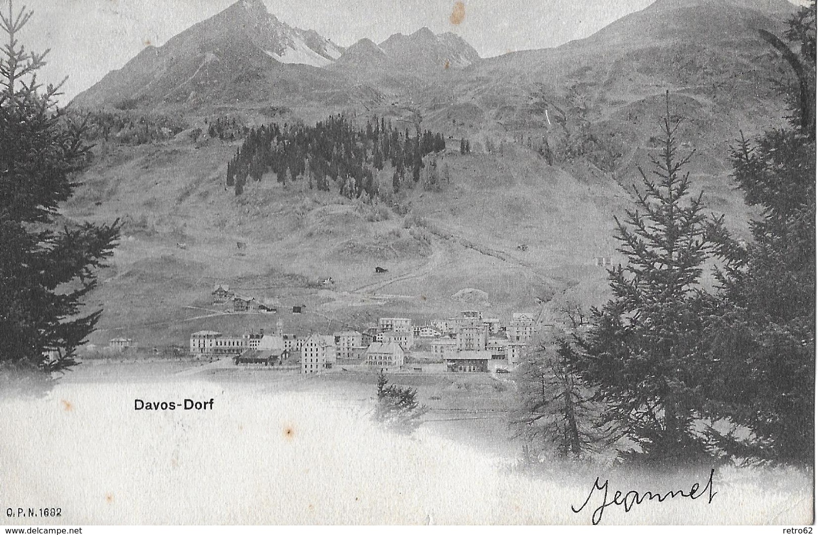 DAVOS - DORF → Generalansicht Anno 1905 - Davos