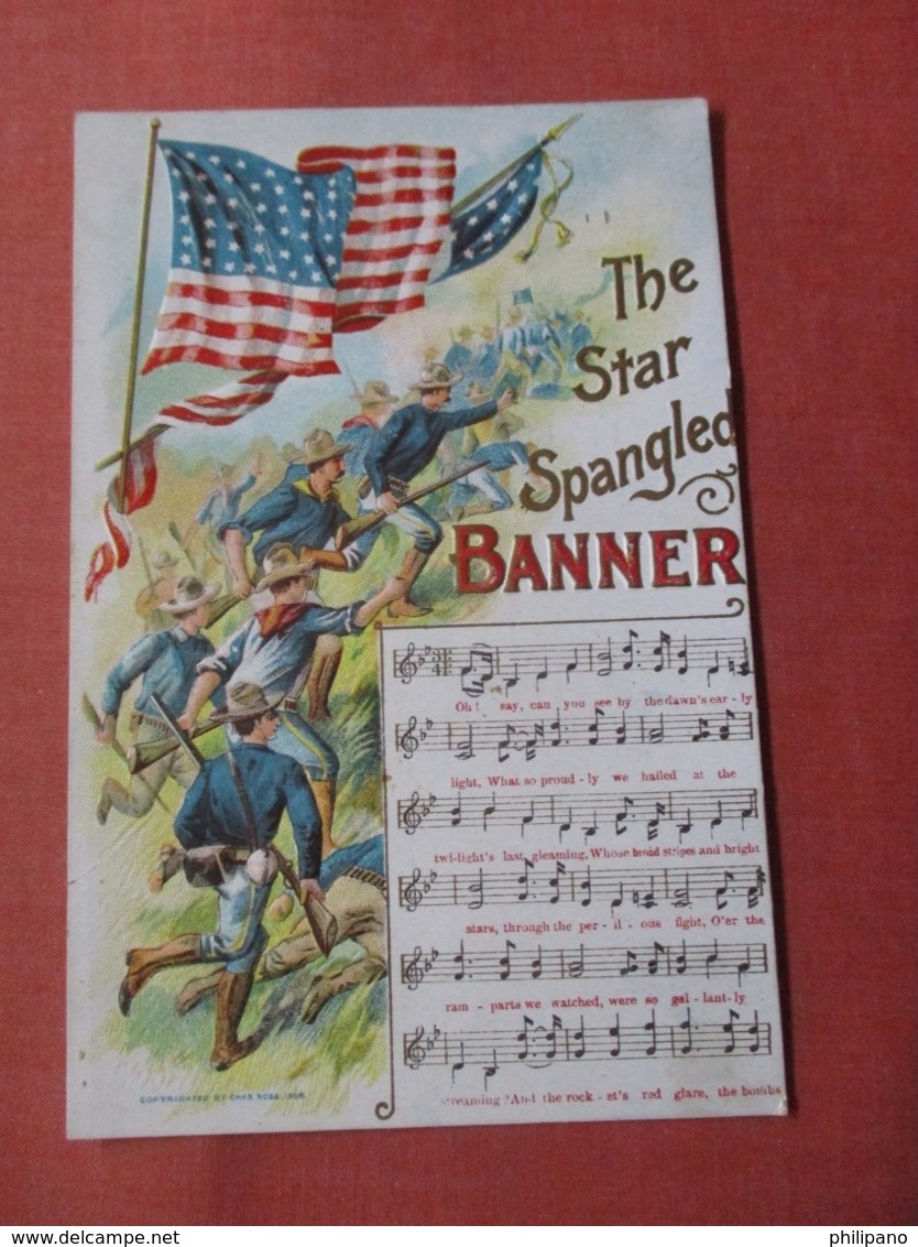 Embossed Song Card  The Star Spangled Banner  Ref 3807 - Patriotic