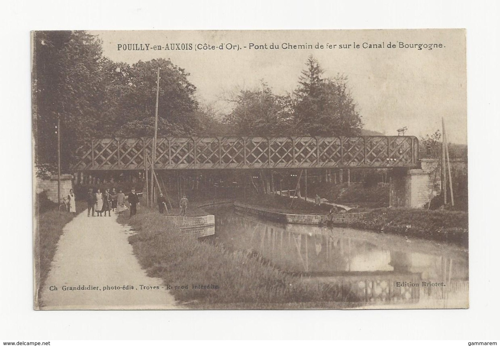 21 POUILLY EN AUXOIS - Le Pont Du Chemin De Fer Sur Le Canal De Bourgogne - Animé - Cpa Côte D'or - Otros & Sin Clasificación