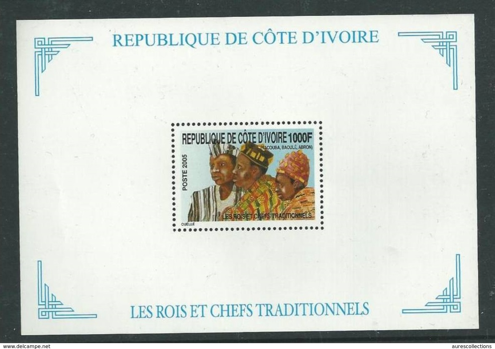 ¤ NEW YEAR OFFER ¤ IVORY COAST COTE D'IVOIRE ROIS ET CHEFS TRADITIONNELS COSTUMES COSTUME 2005 YT B BF 57 MNH ** RARE - Kostüme