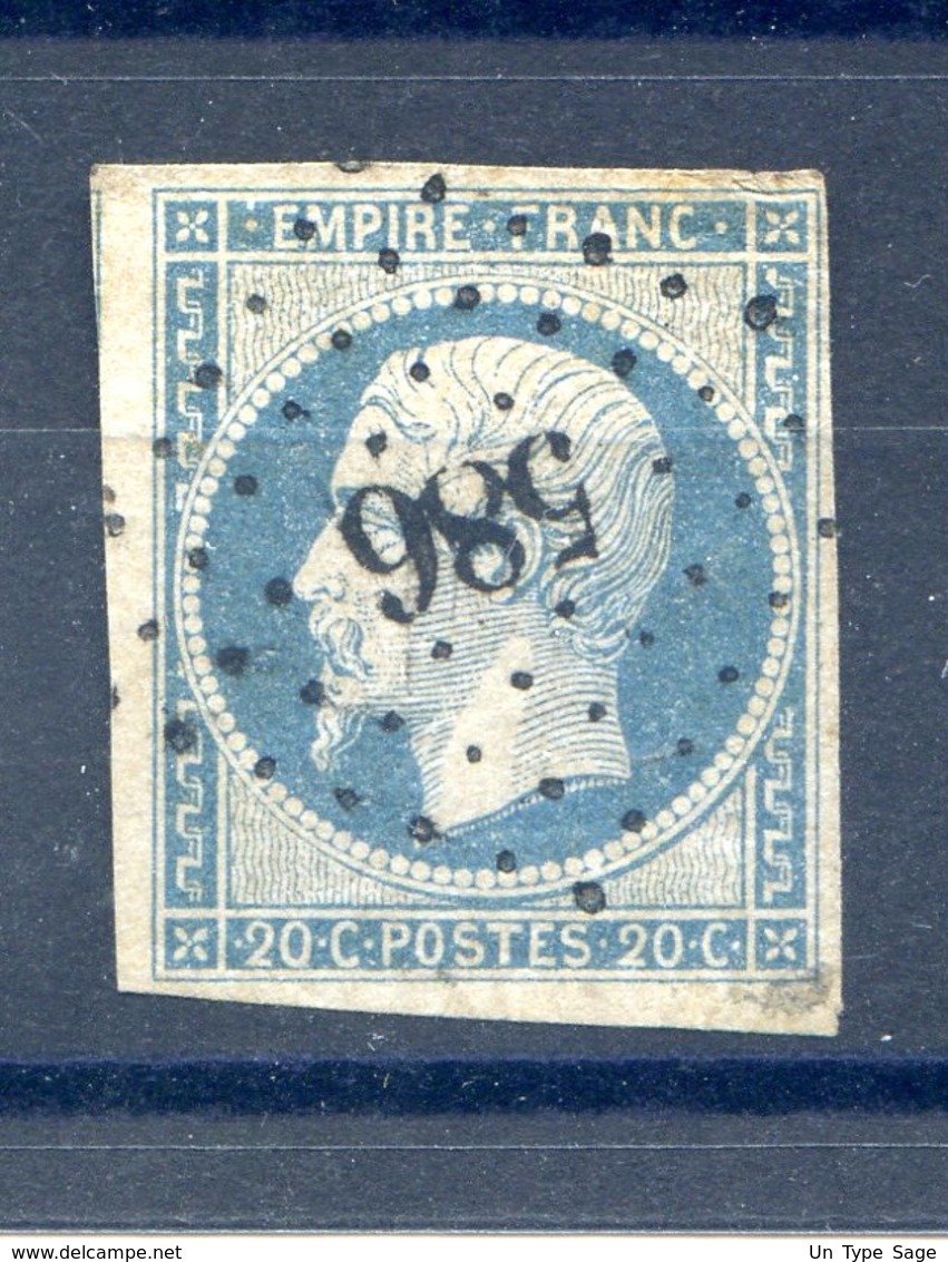 France N°14 - OBL - PC 586 (Callas Du Var) - (F504) - 1853-1860 Napoleon III