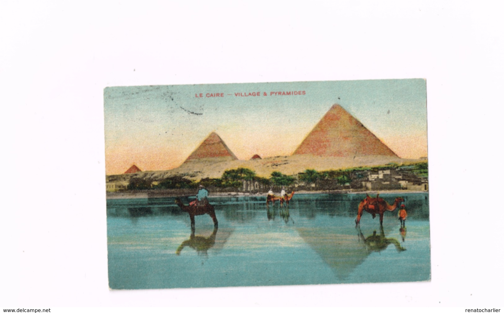 Village & Pyramides.Expédié à Gand (Belgique) - Cairo