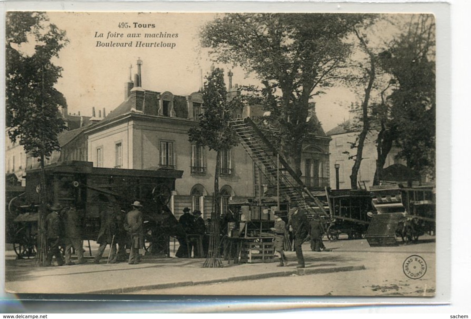 37 TOURS GB 495 La Foire Aux Machines Agricoles Boulevard Heurteloup  1905  -  Agriculture -  Grand Bazar     D19 2019 - Tours