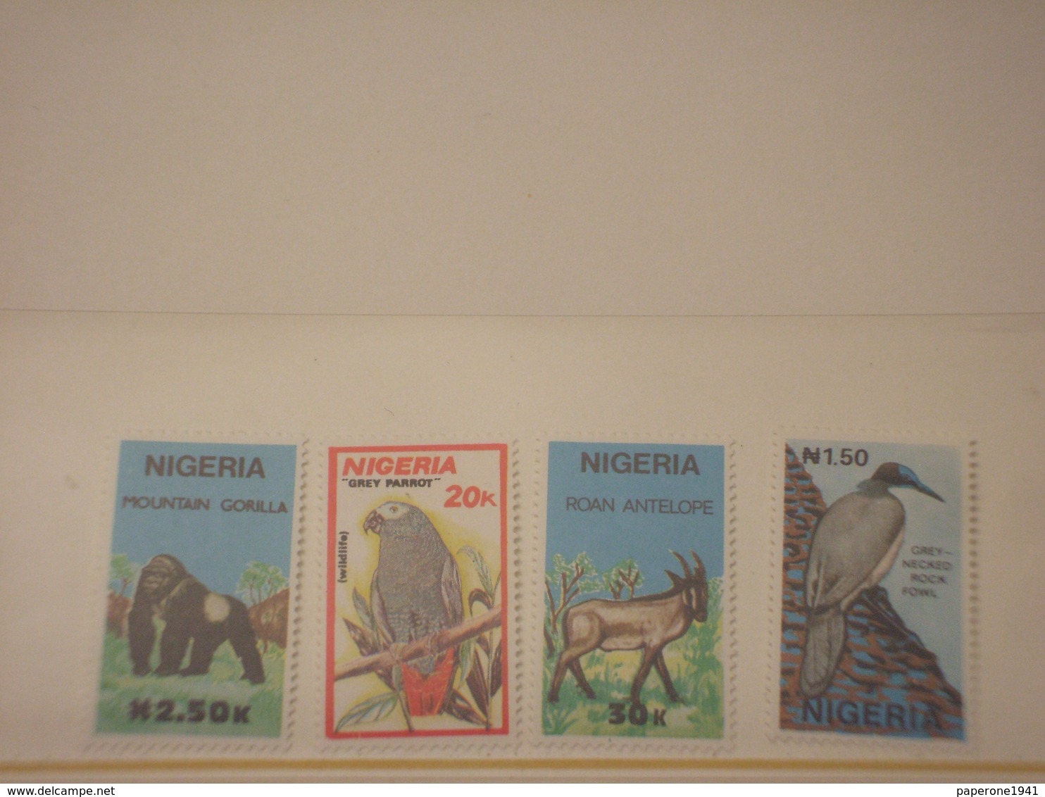 NIGERIA - 1990 FAUNA 4 VALORI - NUOVI(++) - Nigeria (1961-...)