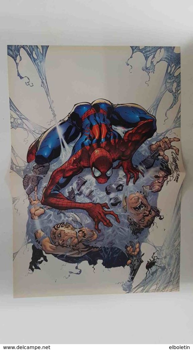 Poster Doble: Los 4 Fantasticos (Carlos Pachecho)- Spiderman (Campbell). Proviene De Marvel Poster Magazine Vo... - Otros & Sin Clasificación
