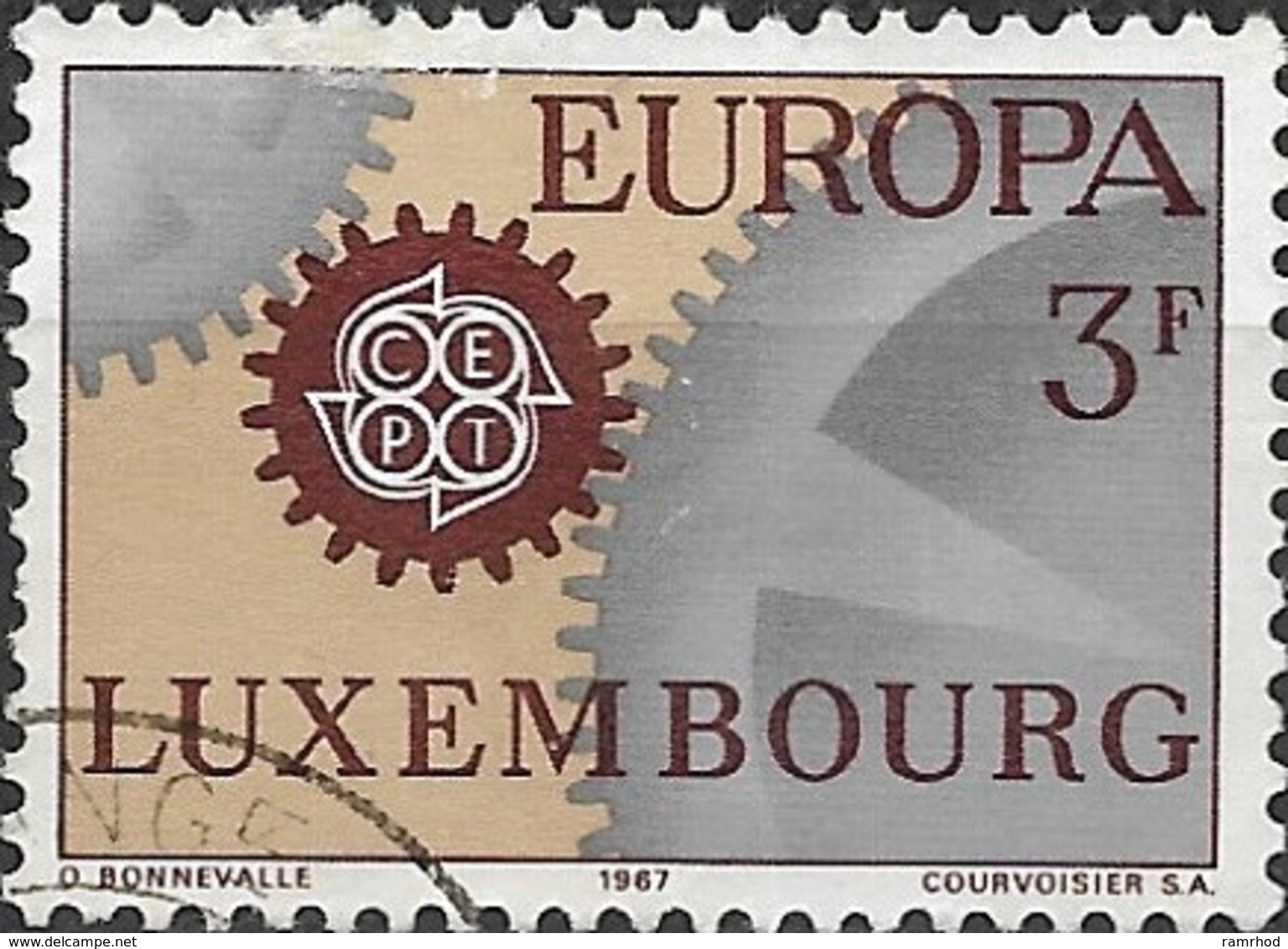 LUXEMBOURG 1967 Europa - 3f Cogwheels FU - Used Stamps