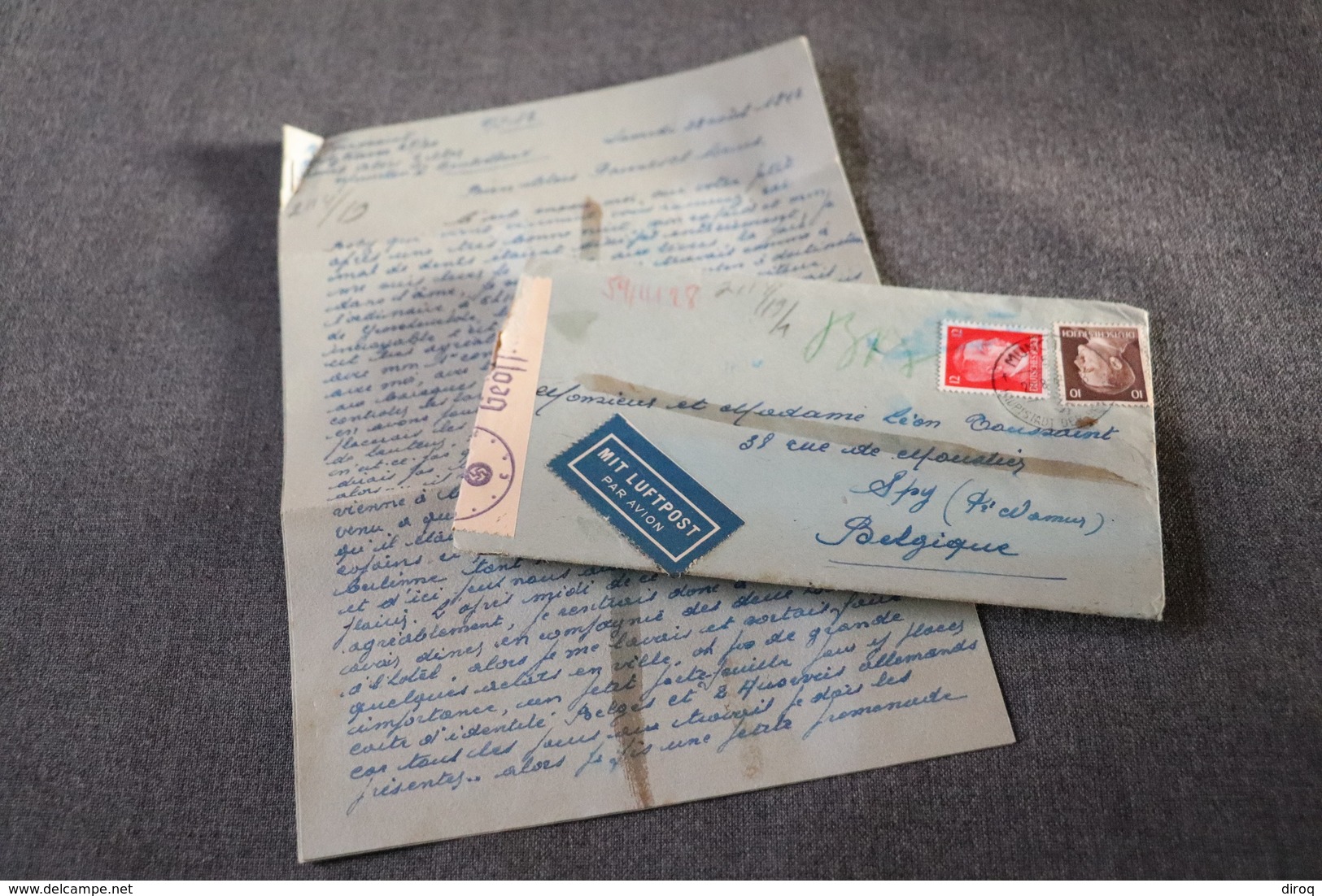 Courrier De Prisonnier De Guerre,originale Avec Censure Militaire Allemand 1943 Pour Collection,militaria,historique - 1939-45