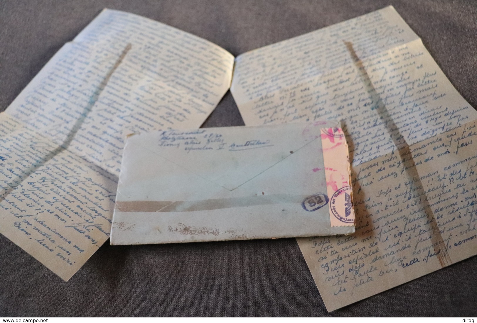 Courrier De Prisonnier De Guerre,originale Avec Censure Militaire Allemand 1943 Pour Collection,militaria,historique - 1939-45