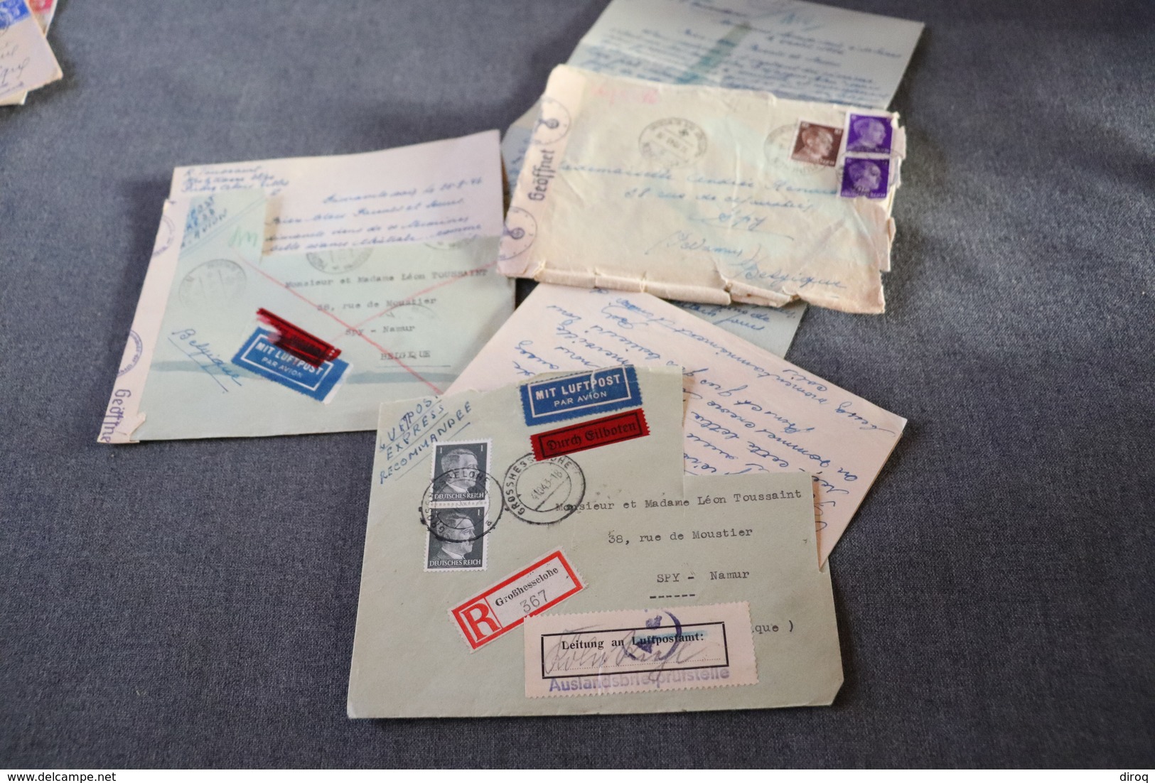 Lot De 3 Courriers De Prisonnier De Guerre,originale Avec Censure Militaire Allemand 1943,historique - 1939-45