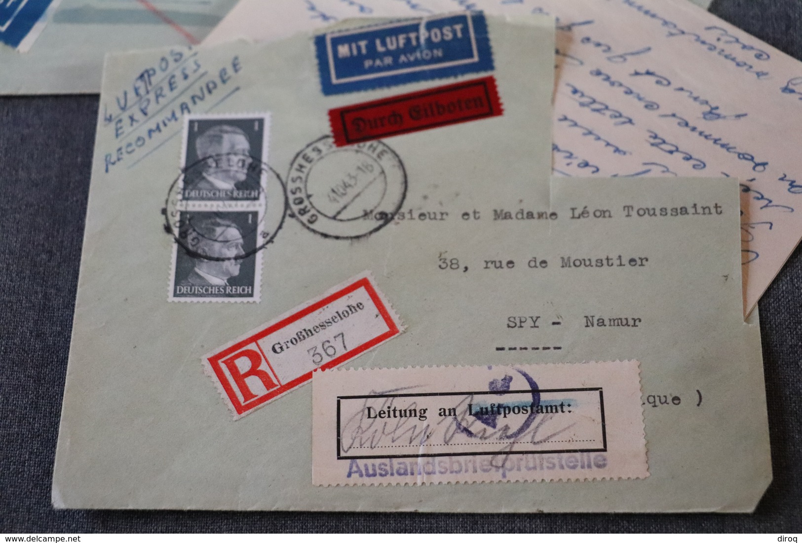 Lot De 3 Courriers De Prisonnier De Guerre,originale Avec Censure Militaire Allemand 1943,historique - 1939-45