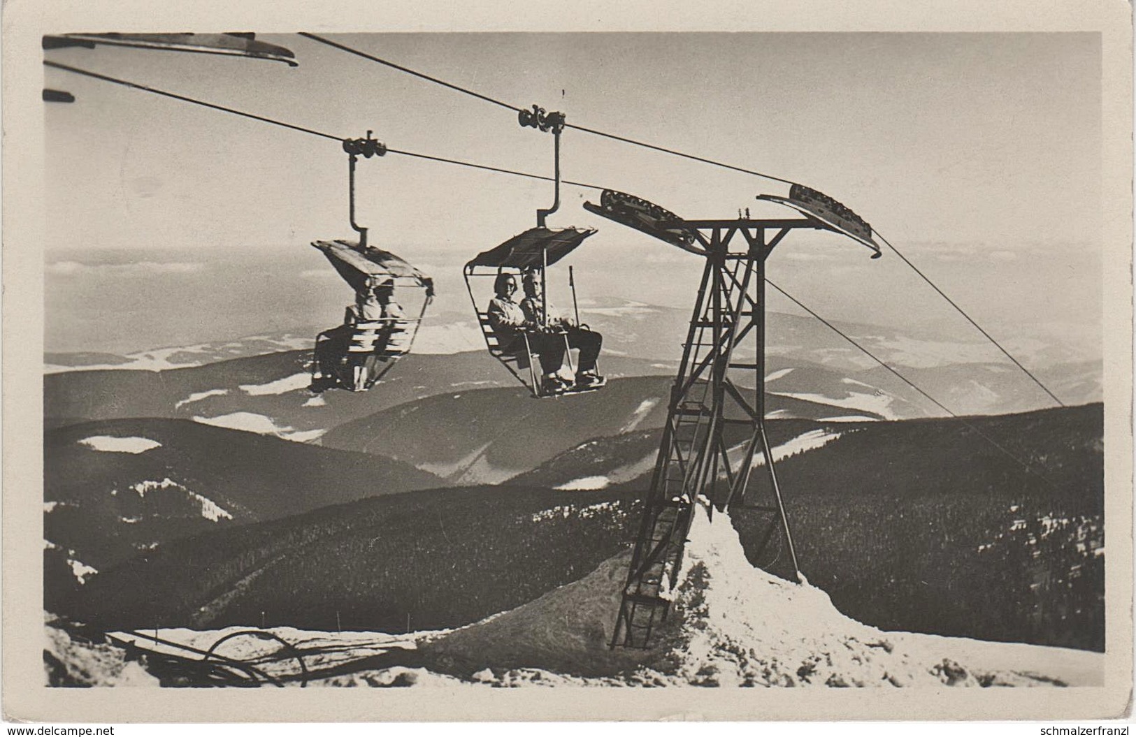 AK Riesengebirge Petzer Pec Pod Snezkou Lanovka Na Vrchol Snezky Lift Sessellift Seilbahn Schneekoppe Snezka Sniezka - Sudeten