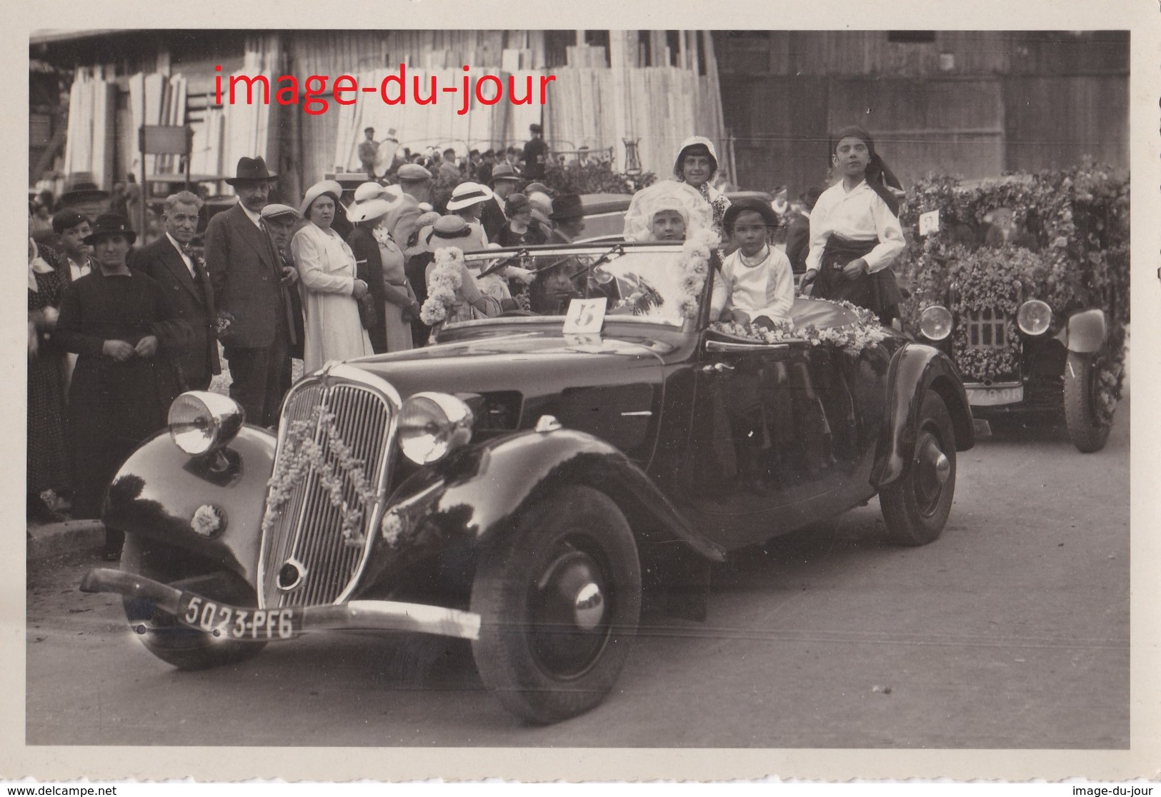 PHOTO ANCIENNE CITROEN TRACTION DECAPOTABLE CABRIOLET - Cars