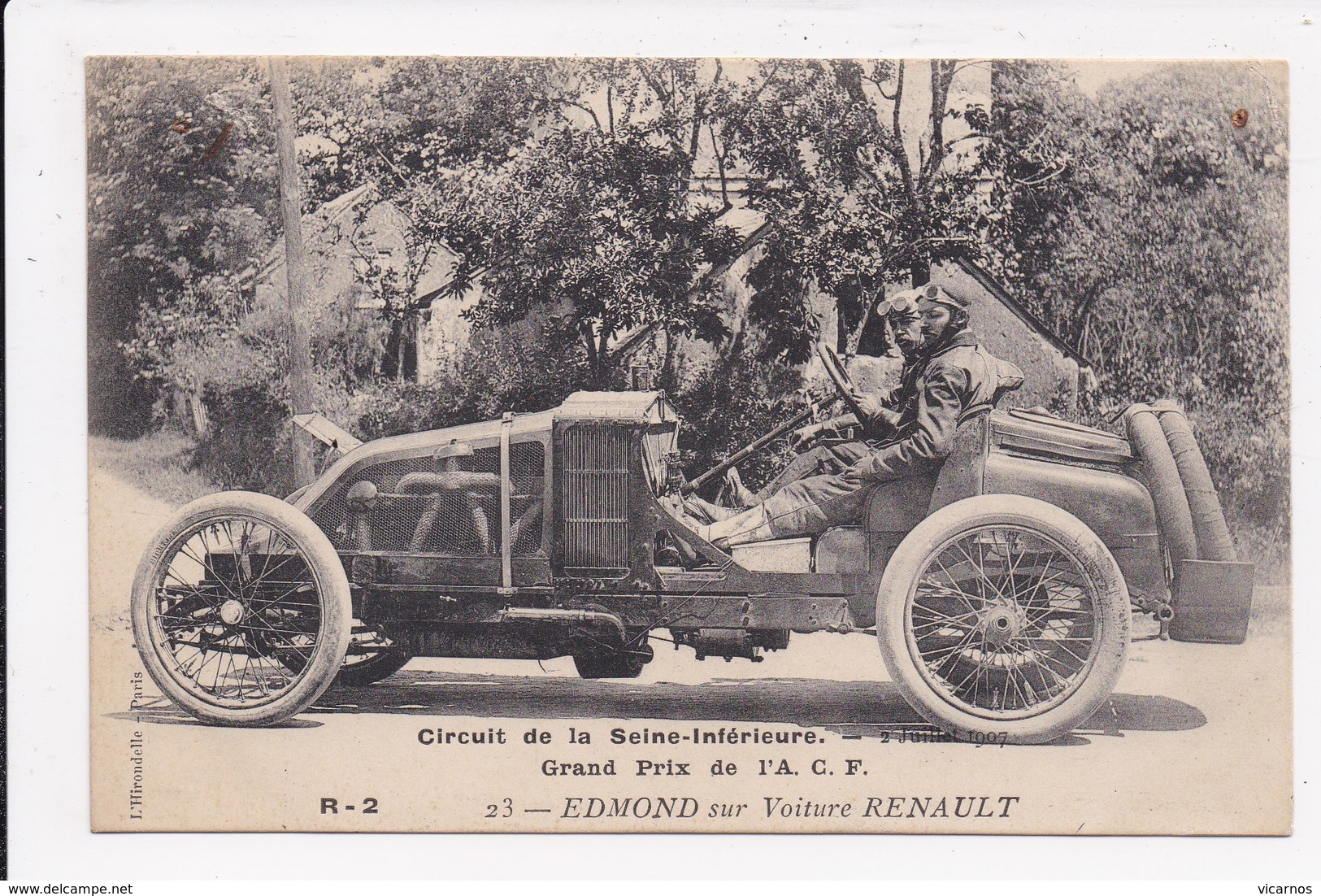 CP SPORT AUTOMOBILE Circuit De La Seine Inferieure Grand Prix De L'A.C.F. Edmond Sur Voiture Renault - Other & Unclassified