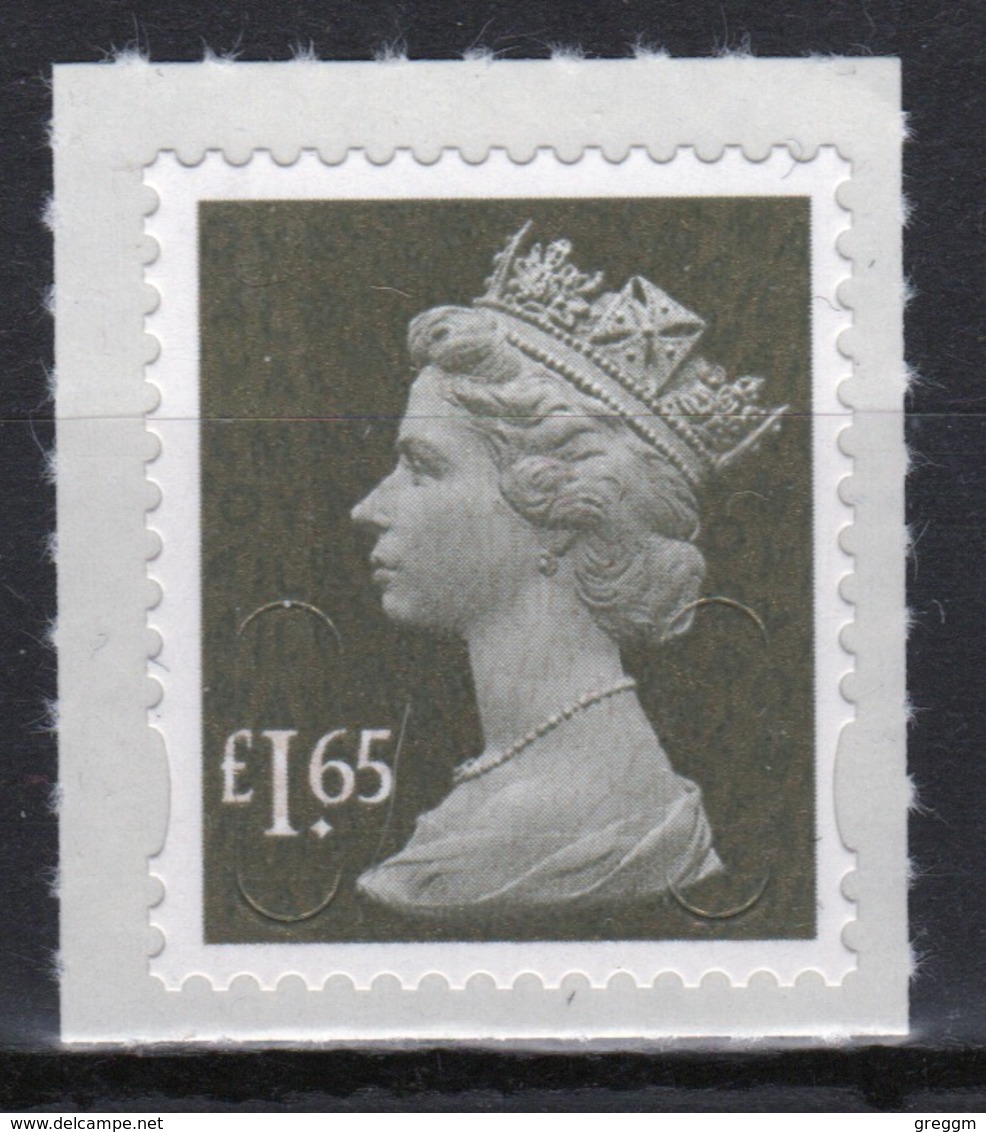 Great Britain 2009 Decimal Machin £1.65p Self Adhesive Définitive Stamp. - Unused Stamps