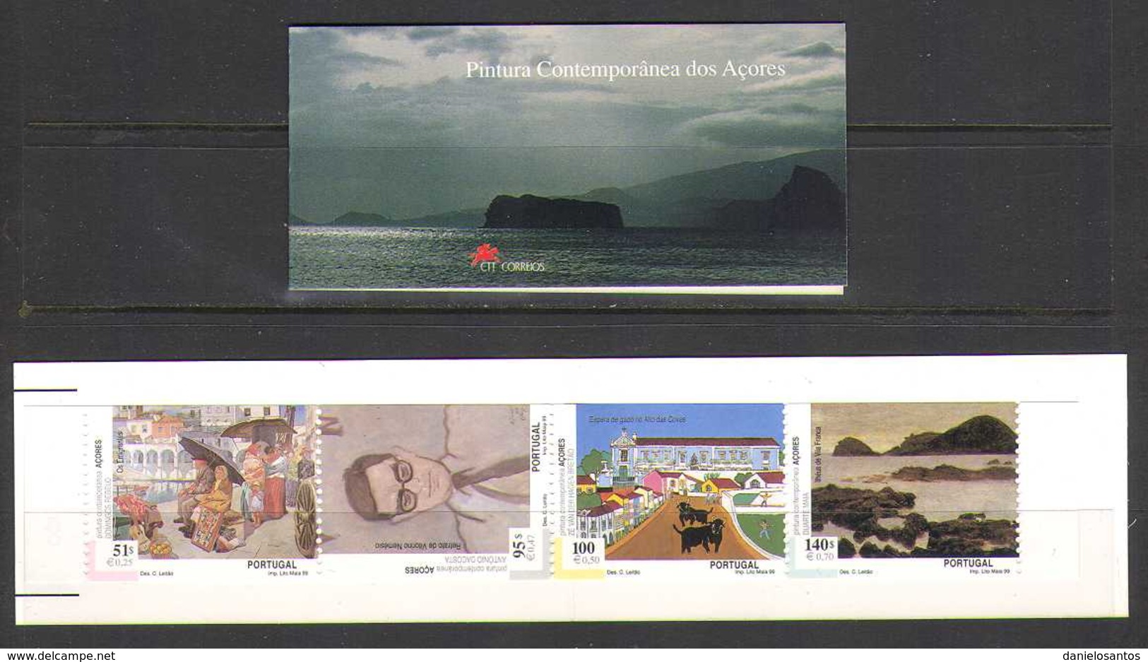 Portual Azores 1999 Paintings Of Azores - Pintura Contemporanea Dos Açores Booklet Caderneta 116 MNH - Paintings