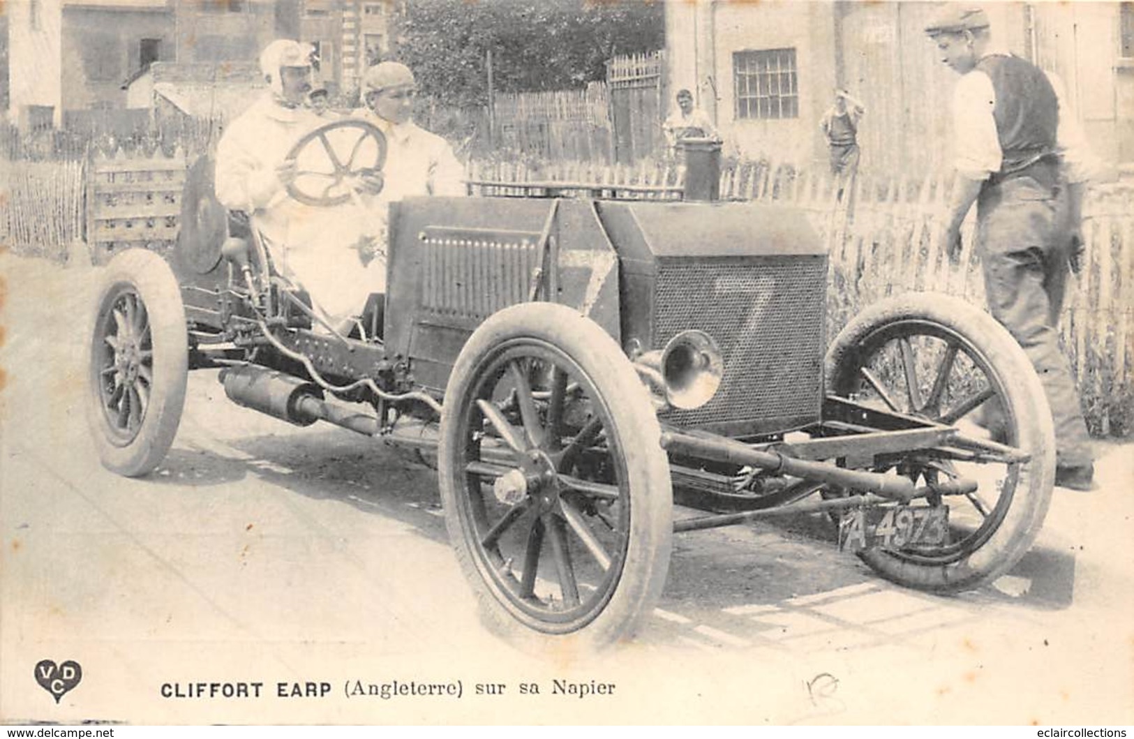 Thème: Sport Automobile Circuit D'Auvergne.Coupe Gordon Bennett 1905  Cliffort Earp Sur Sa  Napier Edit. VDC (voir Scan) - Other & Unclassified