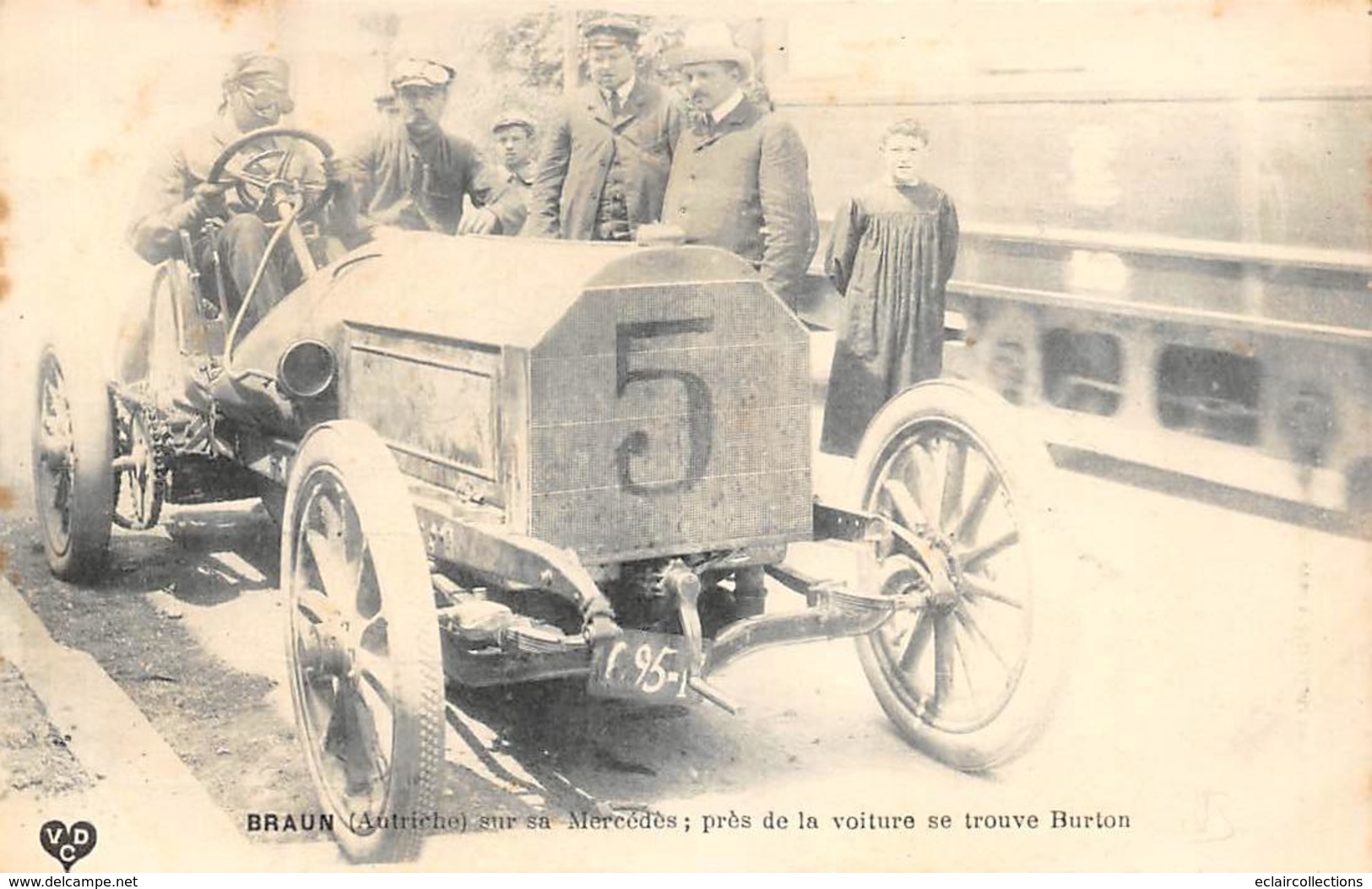 Thème: Sport Automobile Circuit D'Auvergne.Coupe Gordon Bennett 1905  Braun Sur Sa Mercedes  Edit. VDC (voir Scan) - Autres & Non Classés