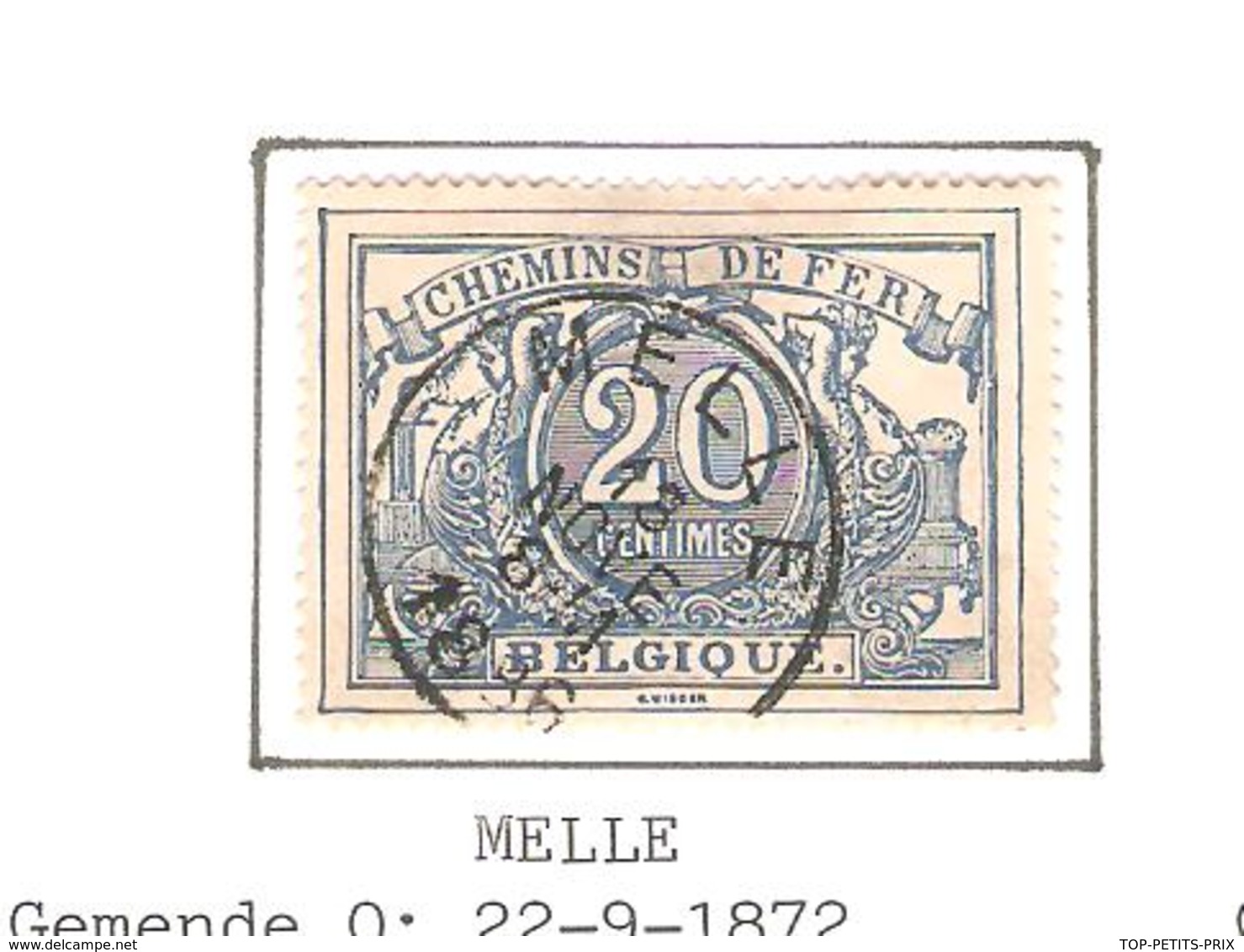 REF199/ CF 9 C.Melle 18-NOVE-8 M-1886 Aminci Léger - Dun Licht - Oblitérés