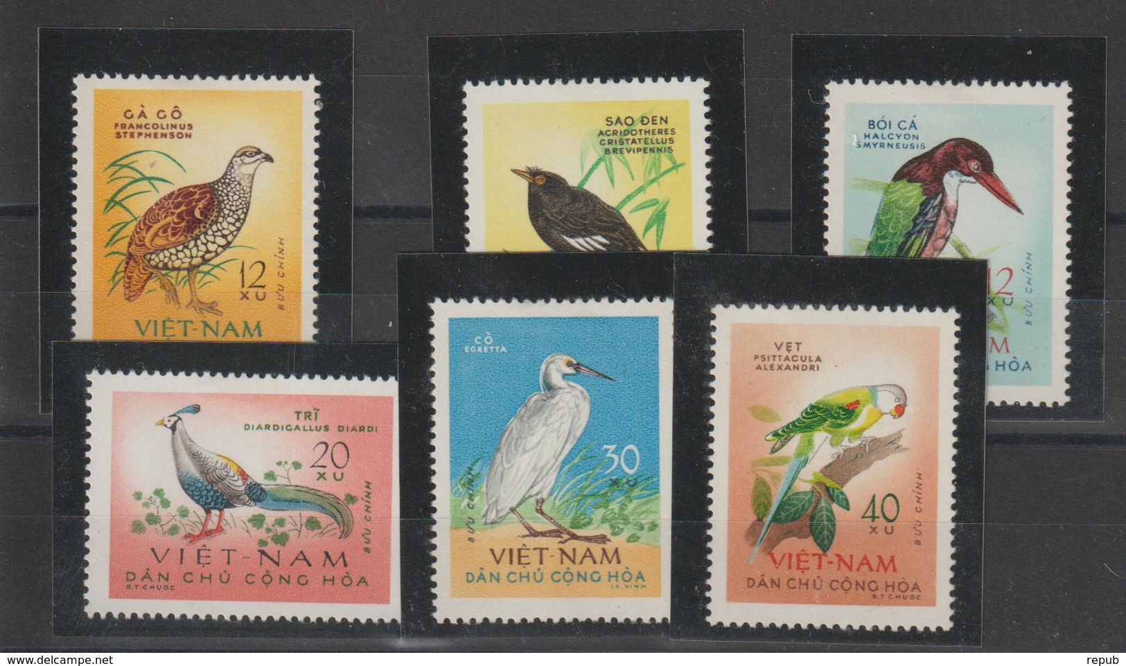 Viet-Nam Nord 1963 Oiseaux 333-38 6 Val * Charn - Viêt-Nam