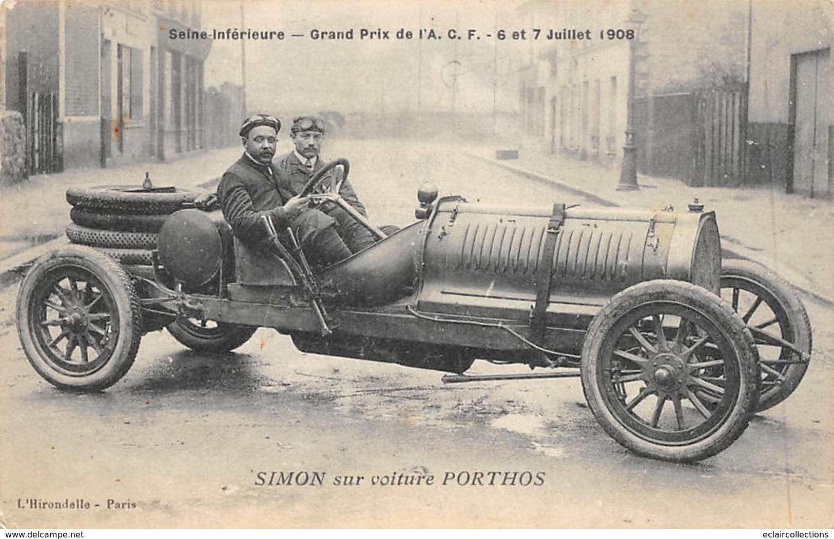 Thème: Sport Automobile Circuit Seine Inférieure    Simon Sur Porthos    Edit. L'Hirondelle (voir Scan) - Autres & Non Classés