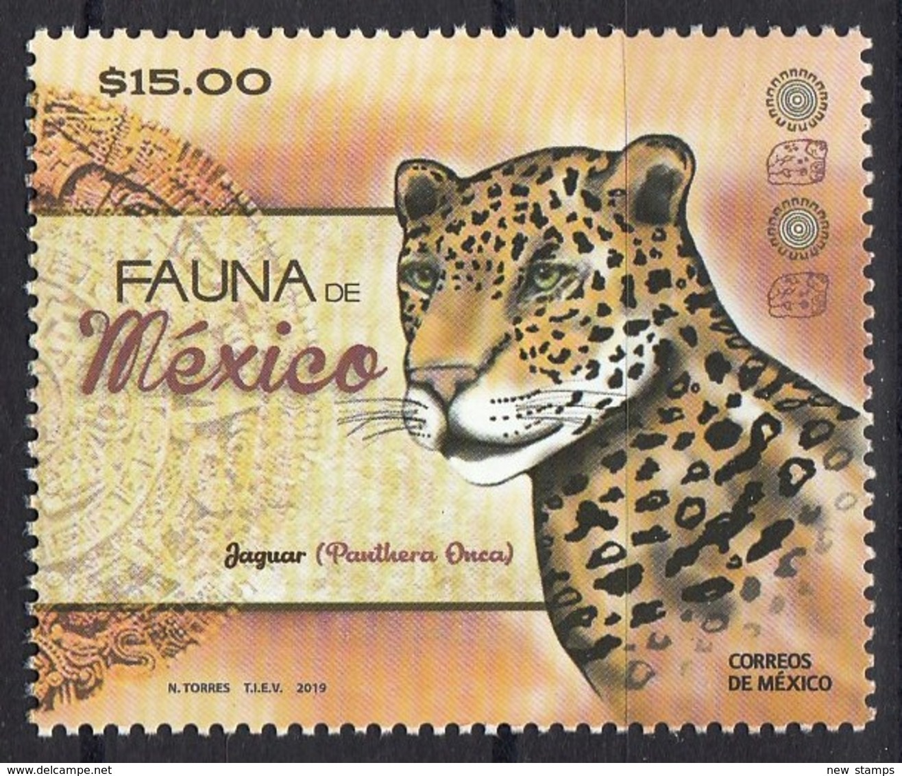 Mexico 2019 Fauna Jaguar 1v MNH - Félins