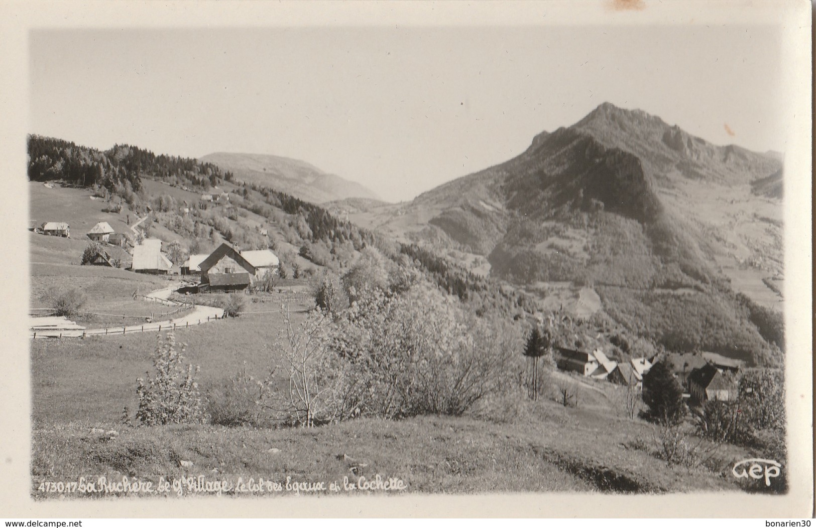 CPSM 38 LA RUCHERE LE VILLAGE COL DES EGAUX GENRE CARTE-PHOTO - Other & Unclassified