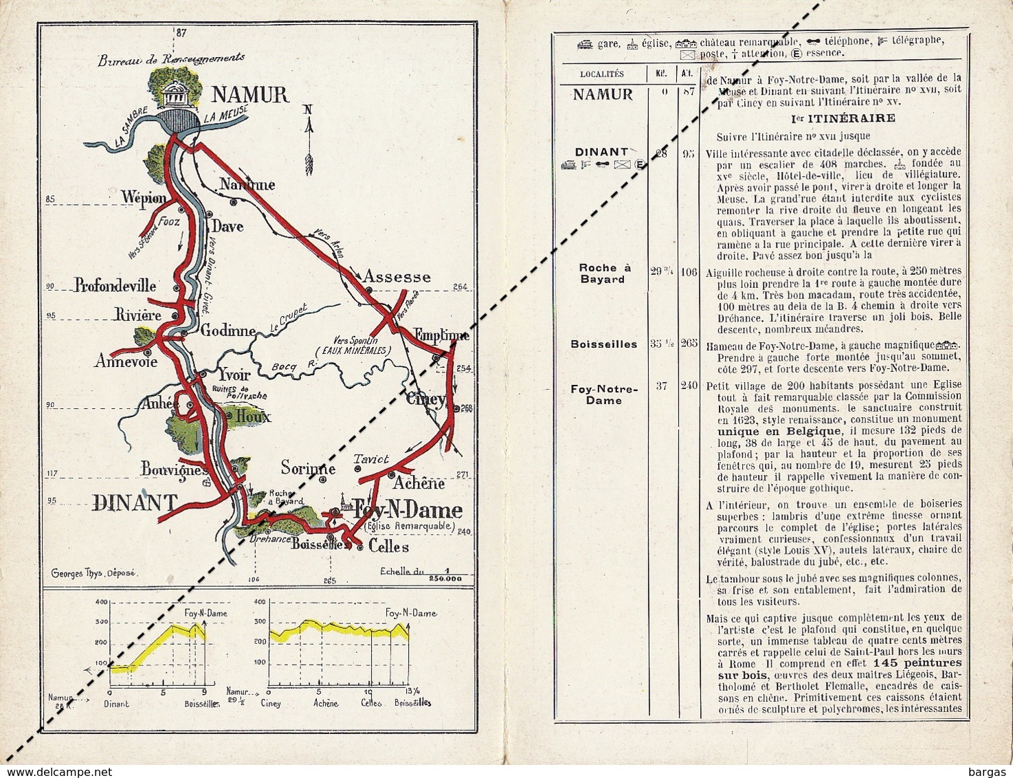 Rare Fascicule Excursion Namur Meuse - Ciney Foy Notre Dame Dinant - Dépliants Touristiques