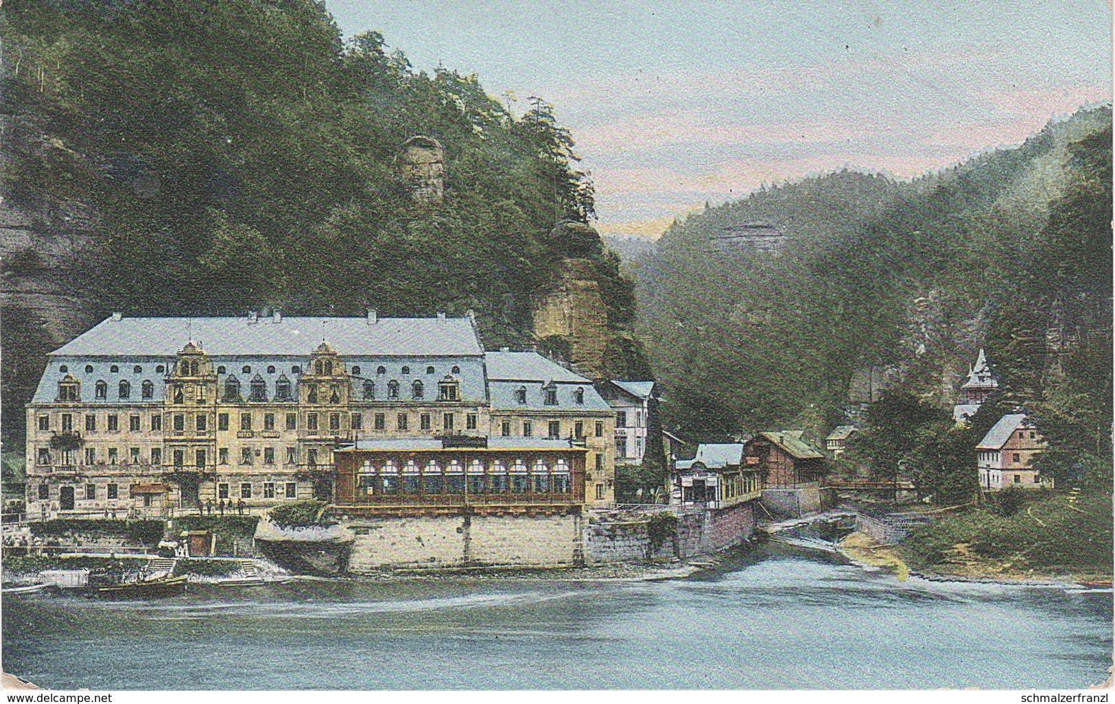 AK Böhmische Schweiz Herrnskretschen Hrensko Gasthof Herrnhaus Herrenhaus Fähre A Schmilka Schöna Niedergrund Jonsdorf - Sudeten