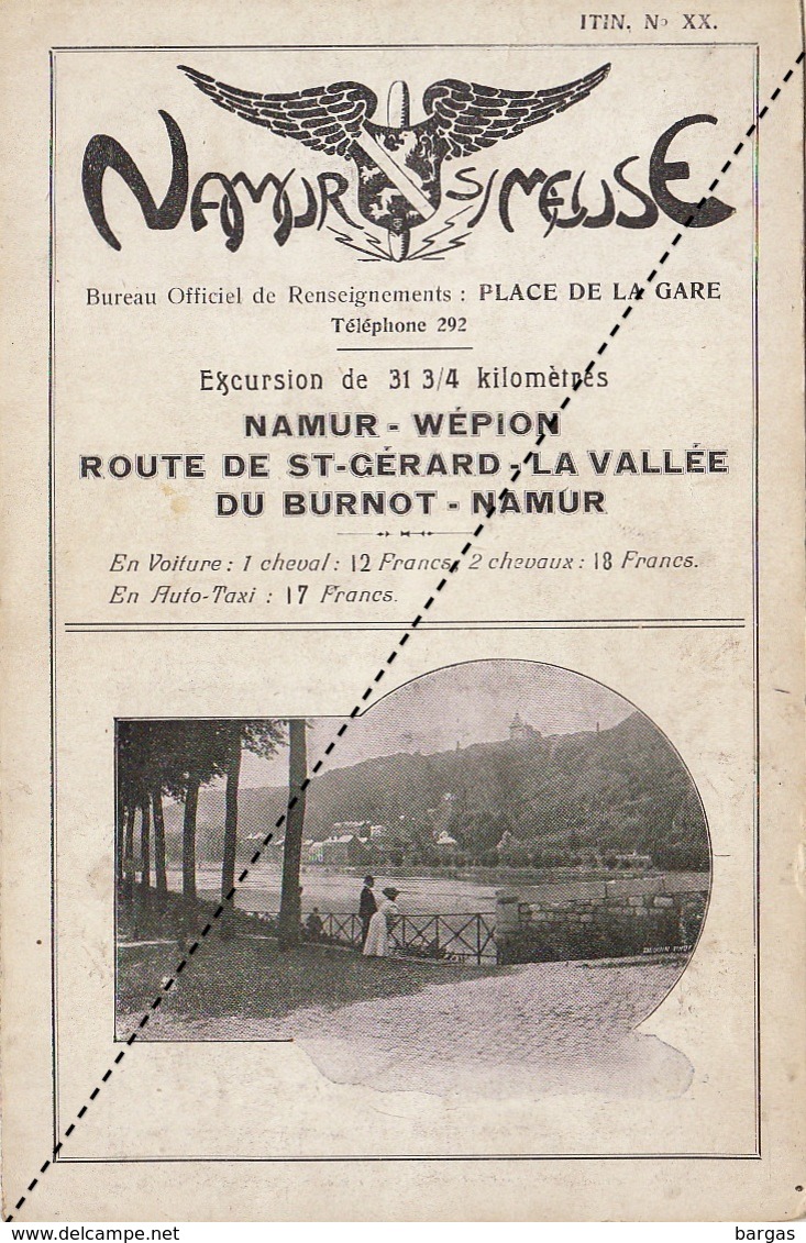 Rare Fascicule Excursion Namur Meuse - Wepion Vallée Du Burnot - Dépliants Touristiques