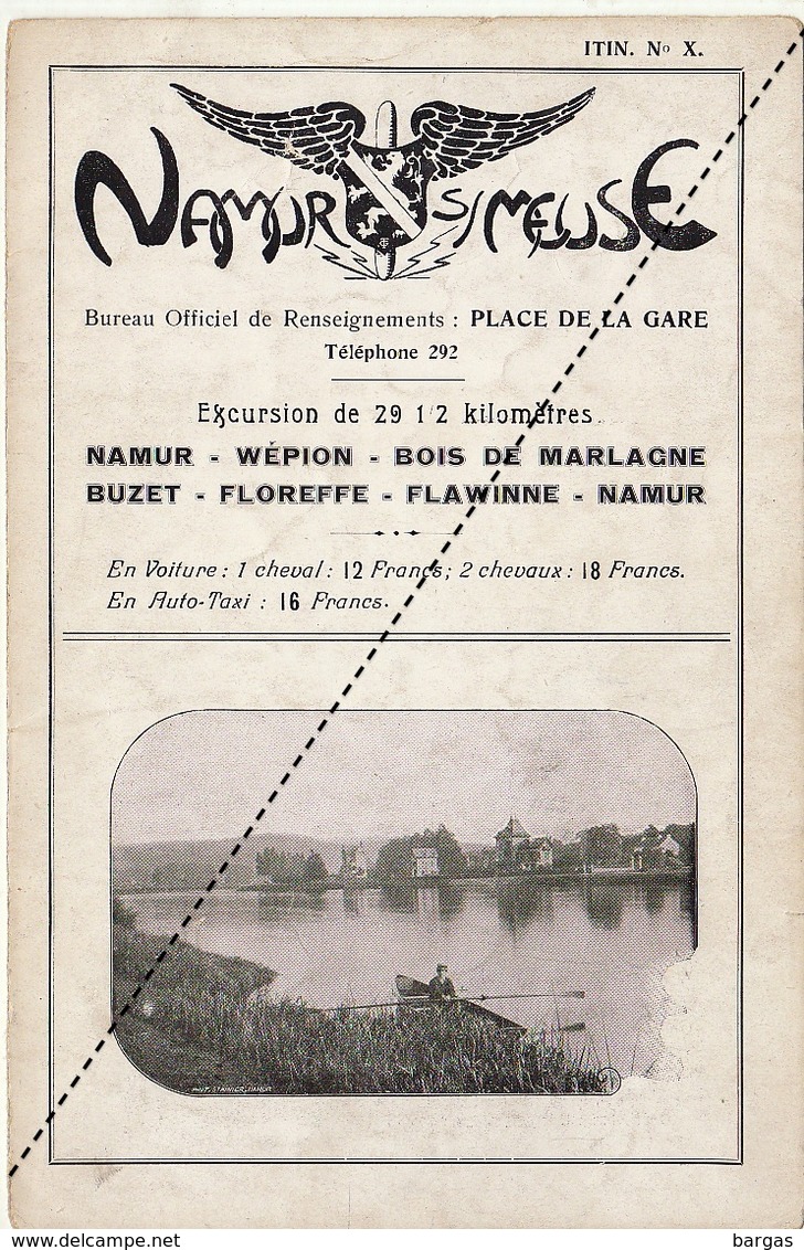 Rare Fascicule Excursion Namur Meuse - Wepion Marlagne Buzet Floreffe Flawinne - Dépliants Touristiques