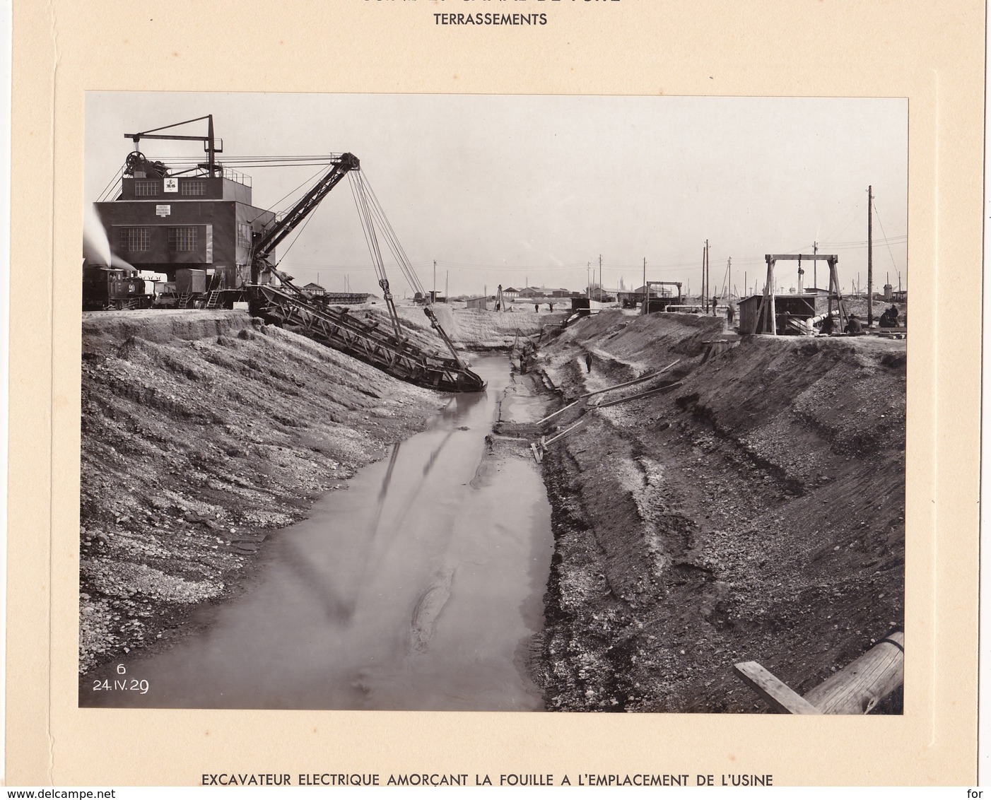 Haut-rhin : KEMBS : Construction Du Barrage Et écluse : Usine Et Canal De Fuite - Excavateur éléctrique - 1928-32 - Lieux